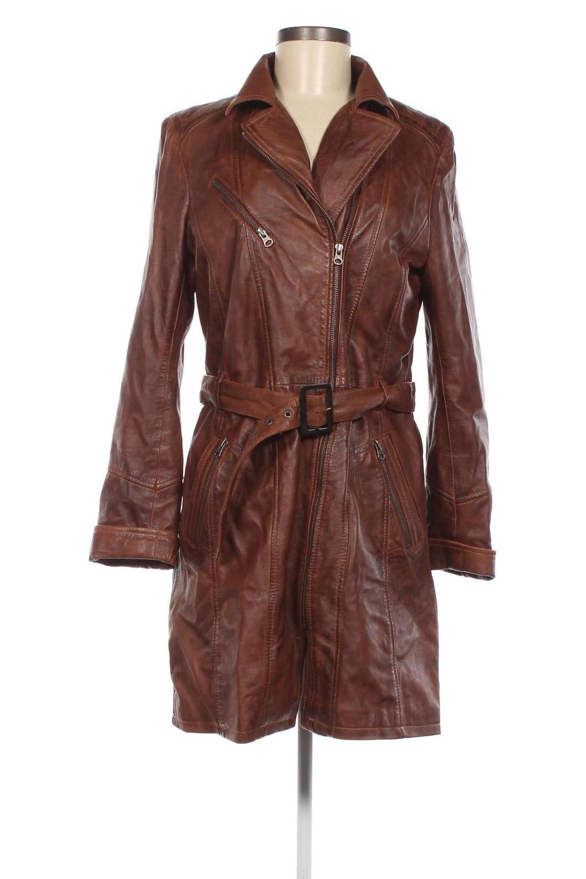 Damen Lederjacke, Größe L, Farbe Braun, Preis 63,29 €