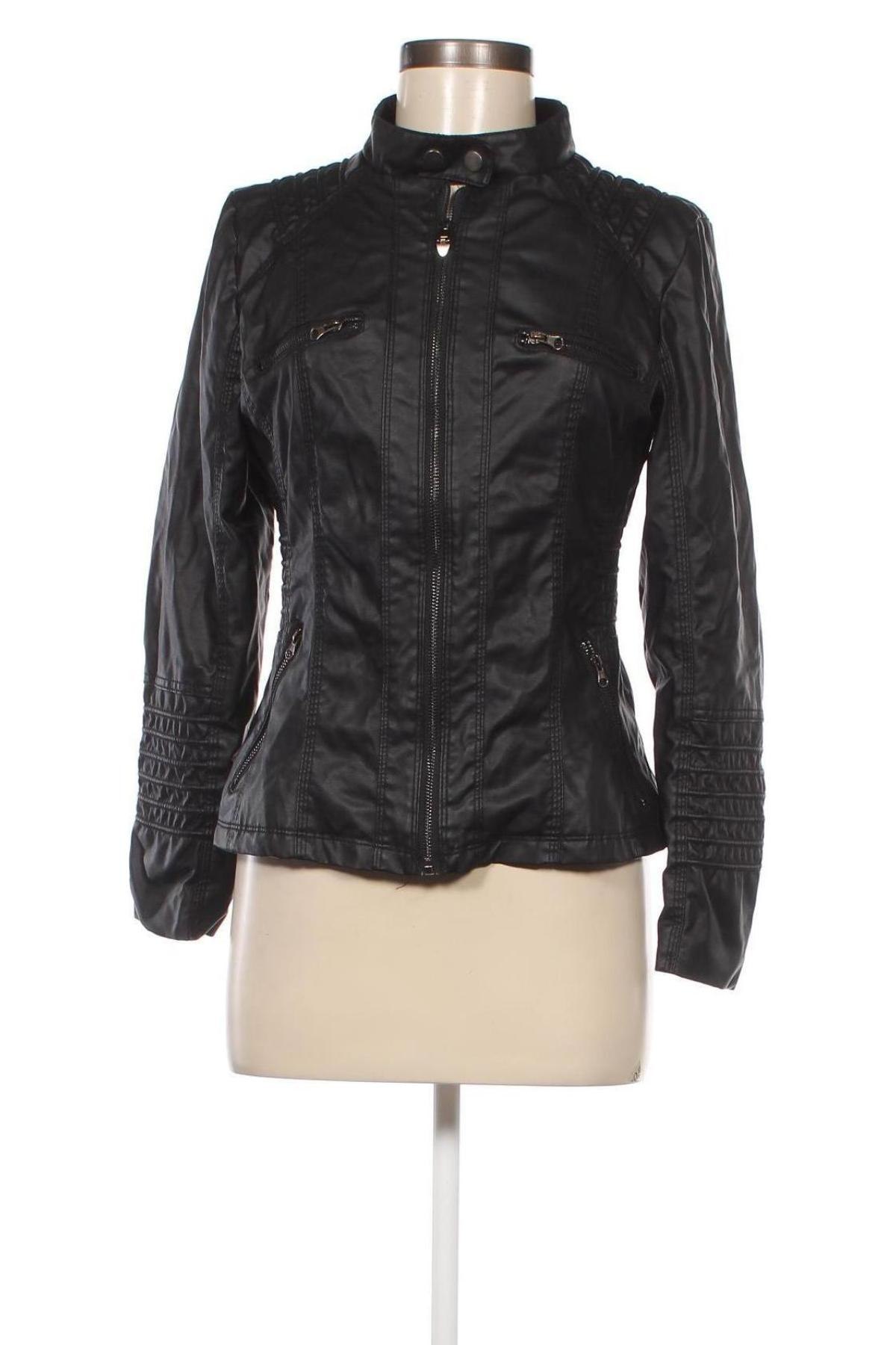 Damen Lederjacke, Größe XS, Farbe Schwarz, Preis 24,89 €