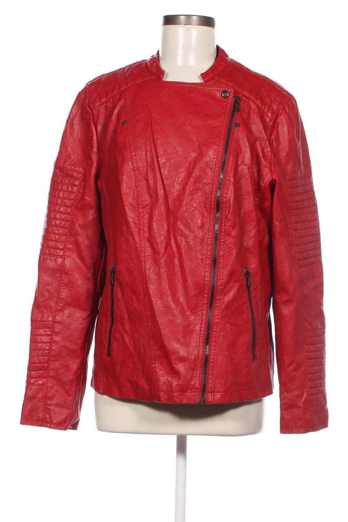 Damen Lederjacke C&A, Größe L, Farbe Rot, Preis 28,99 €