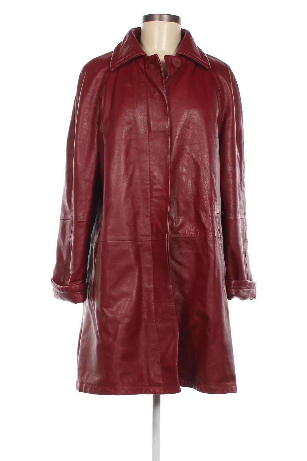 Дамско кожено яке Gallotti, Размер XL, Цвят Червен, Цена 231,00 лв.