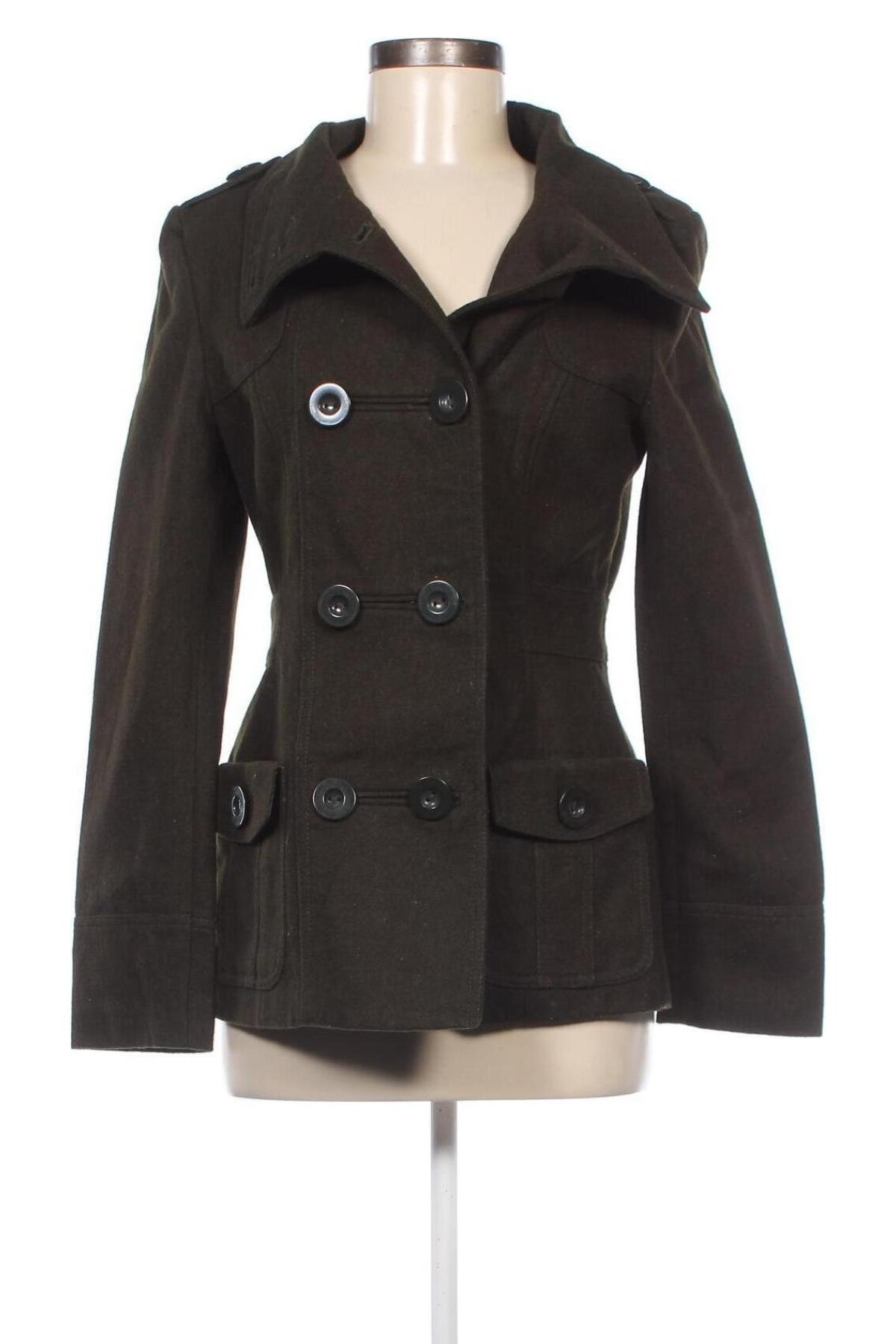 Γυναικείο παλτό Clockhouse, Μέγεθος M, Χρώμα Πράσινο, Τιμή 37,77 €