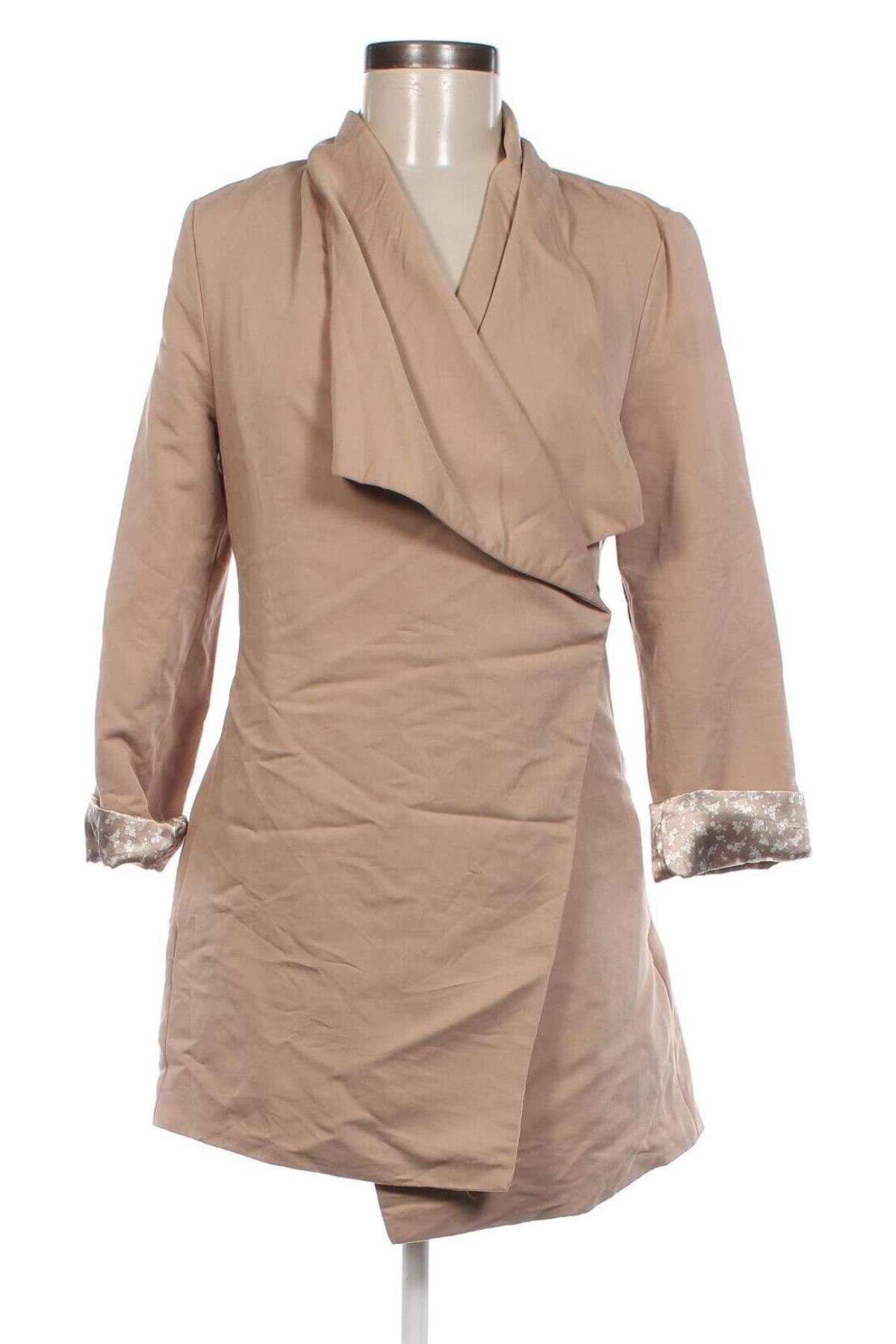 Damenmantel H&M Divided, Größe XS, Farbe Beige, Preis 6,68 €