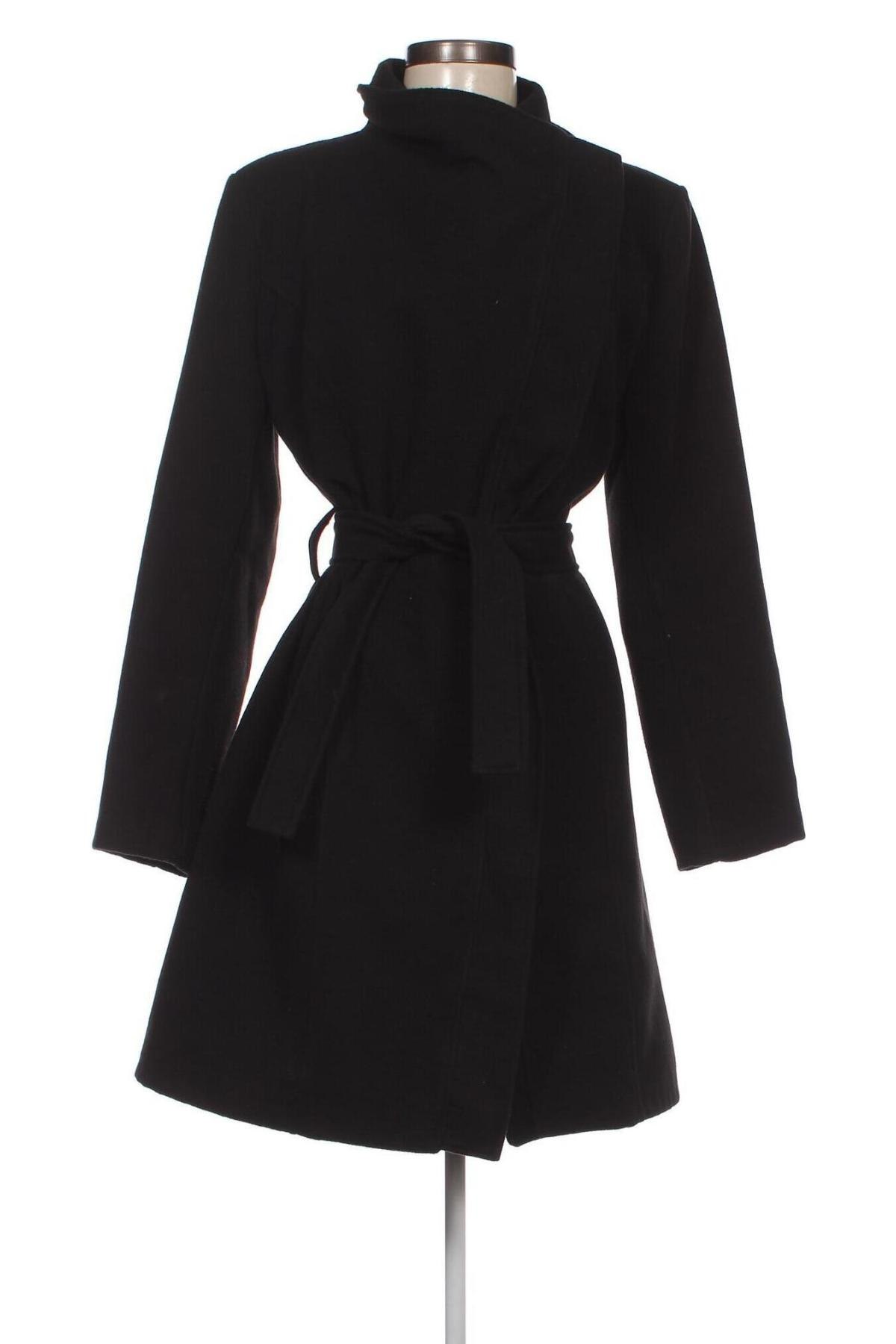Γυναικείο παλτό Made In Italy, Μέγεθος L, Χρώμα Μαύρο, Τιμή 32,93 €
