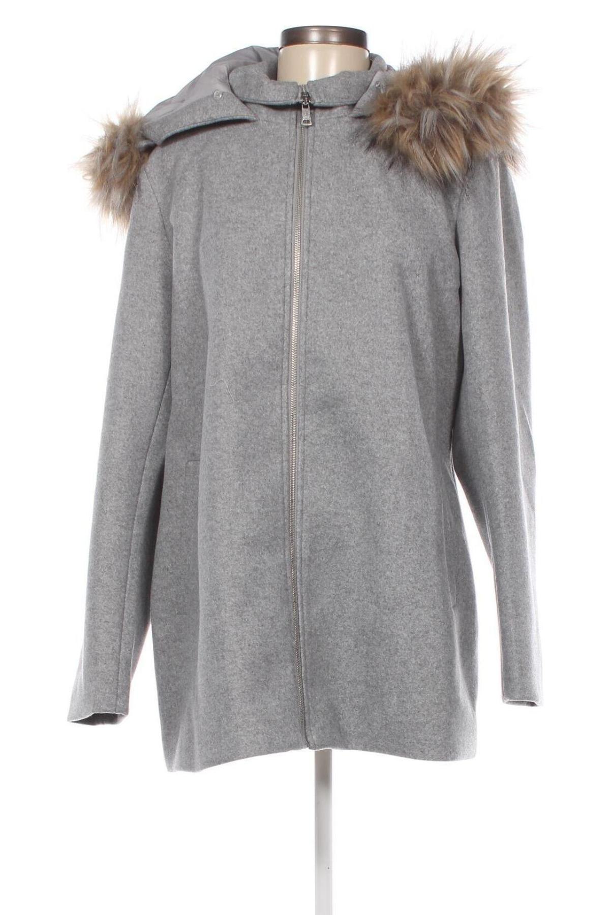 Дамско палто ONLY, Размер XL, Цвят Сив, Цена 37,06 лв.