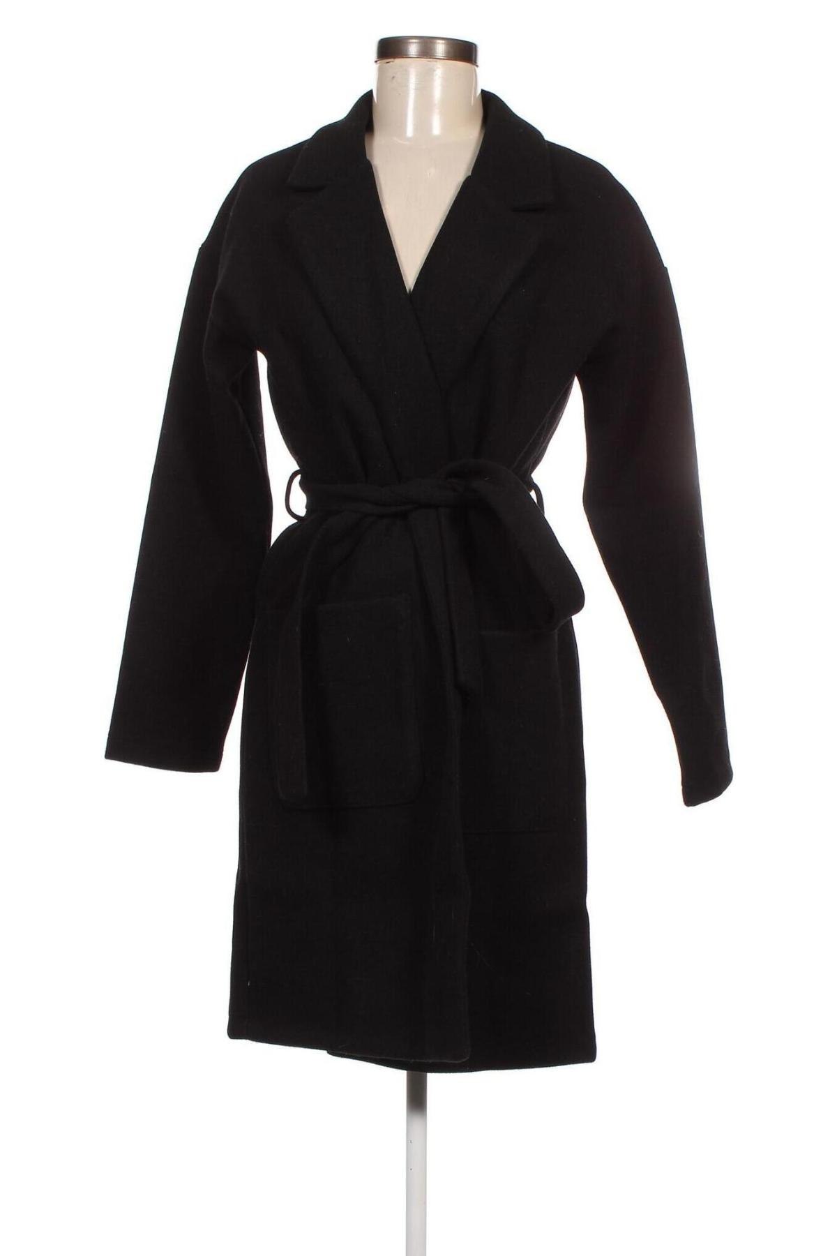Дамско палто Pieces, Размер S, Цвят Черен, Цена 26,16 лв.