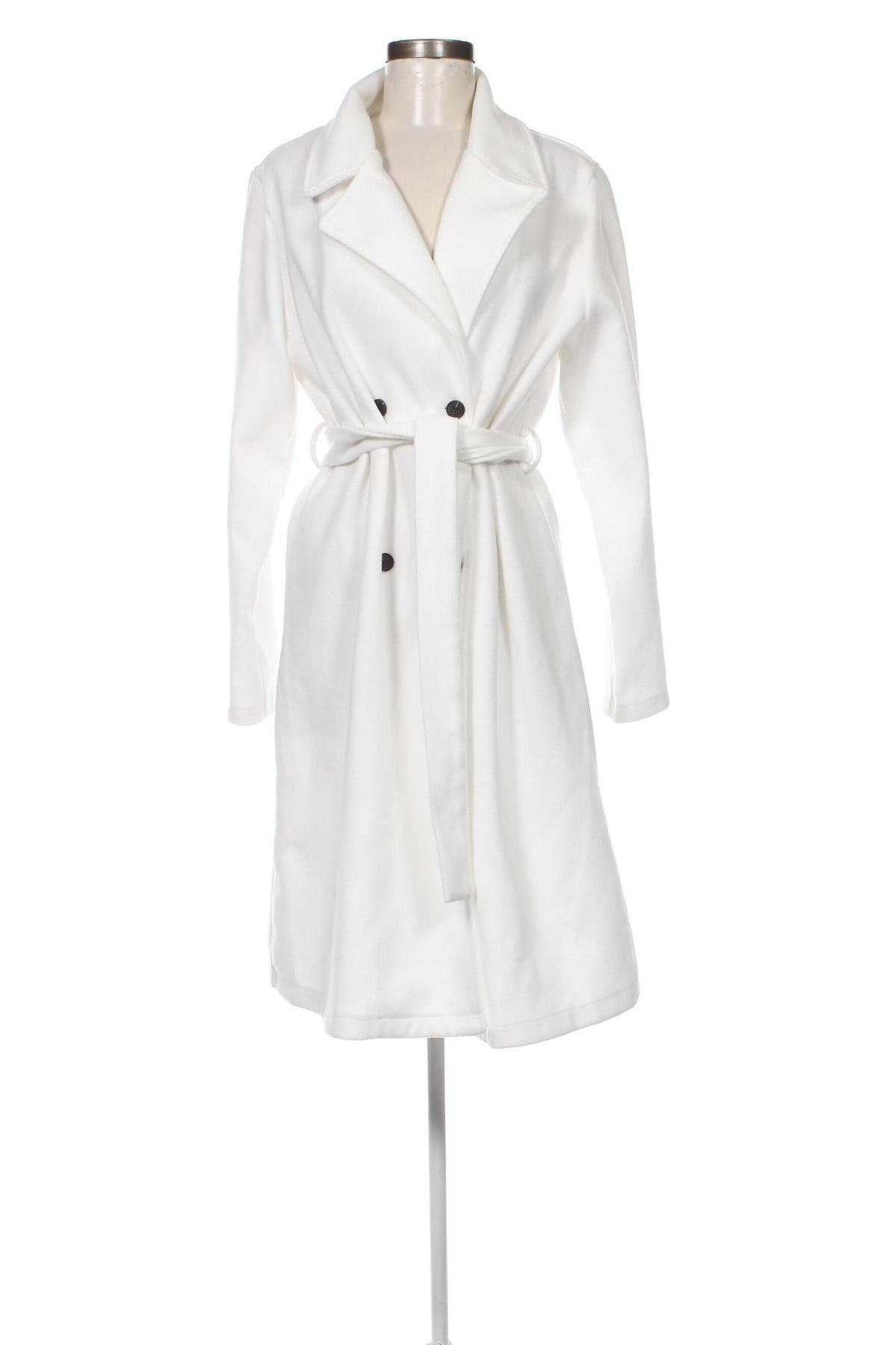 Γυναικείο παλτό SHEIN, Μέγεθος L, Χρώμα Λευκό, Τιμή 66,19 €