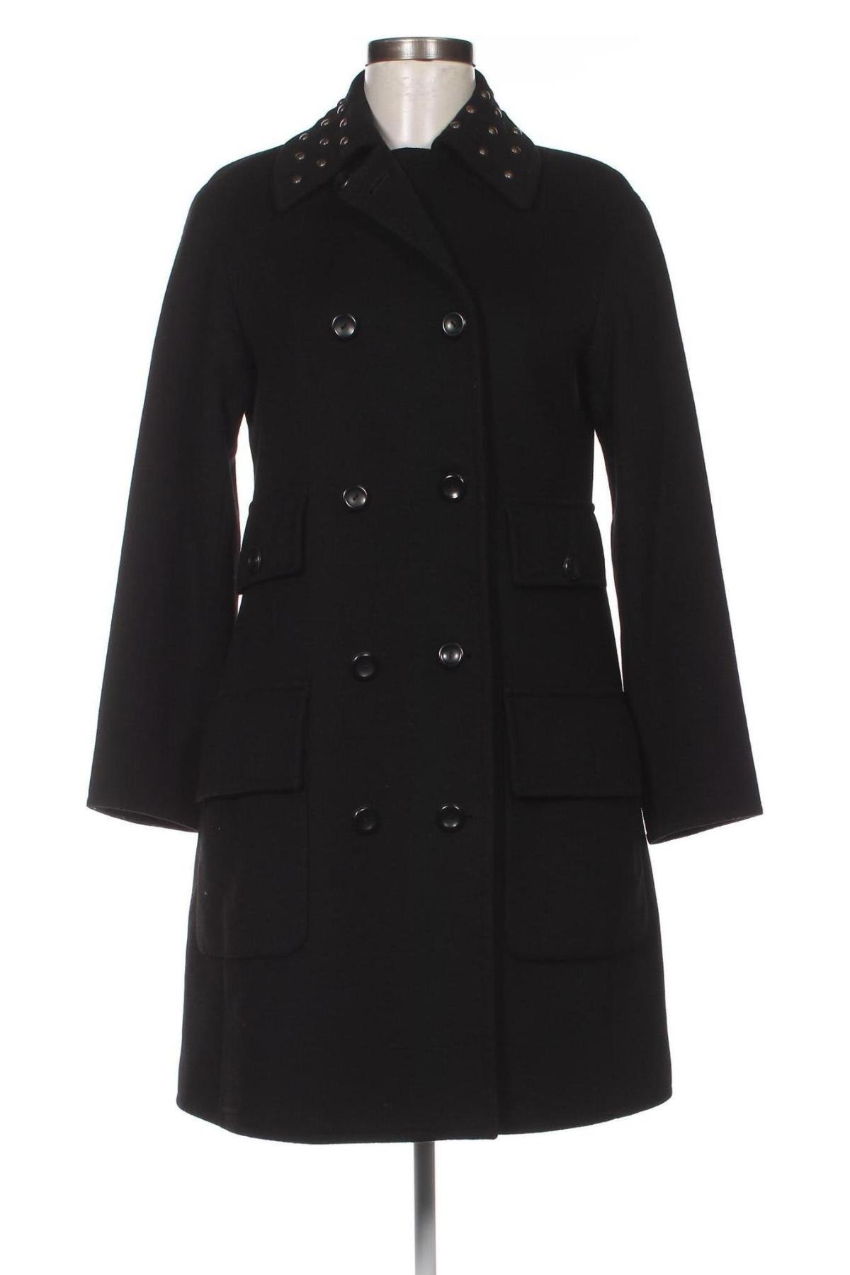 Γυναικείο παλτό Stefanel, Μέγεθος XS, Χρώμα Μαύρο, Τιμή 20,05 €