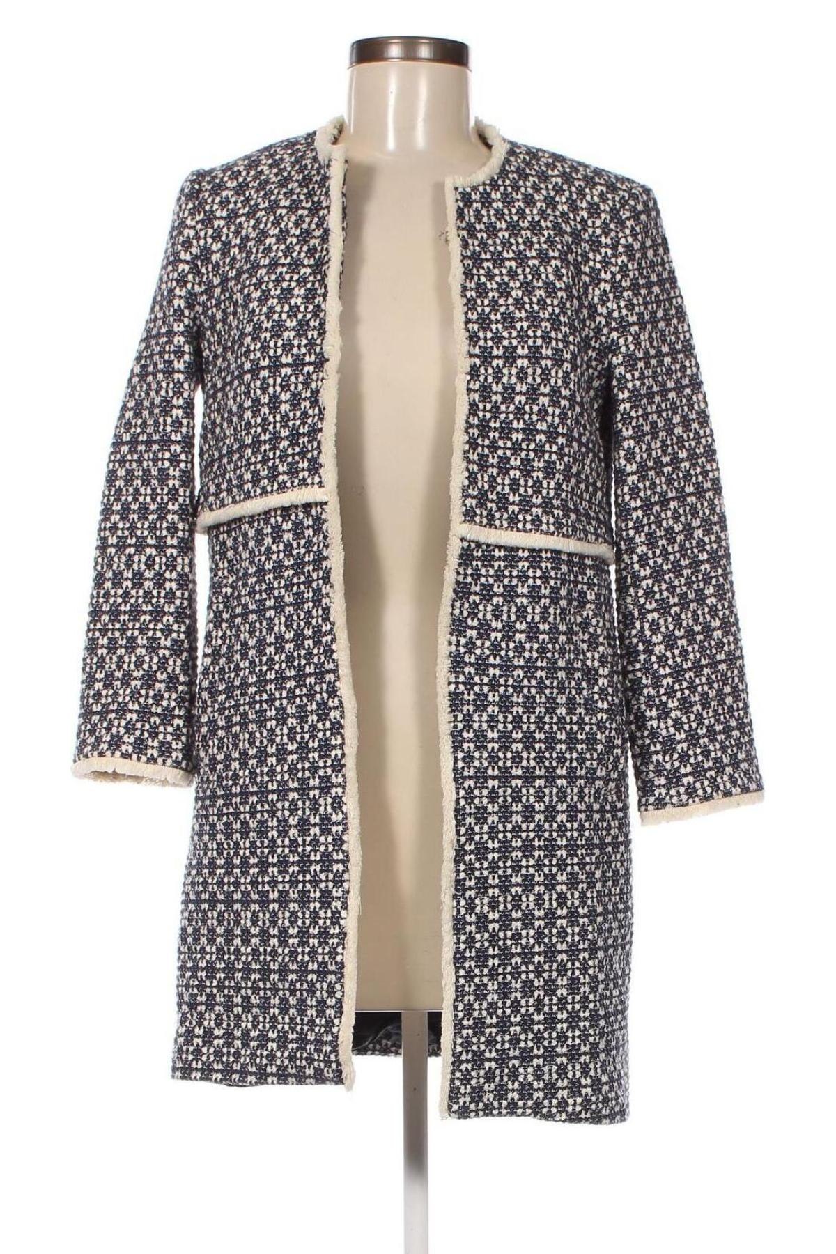 Дамско палто Zara, Размер S, Цвят Многоцветен, Цена 39,15 лв.