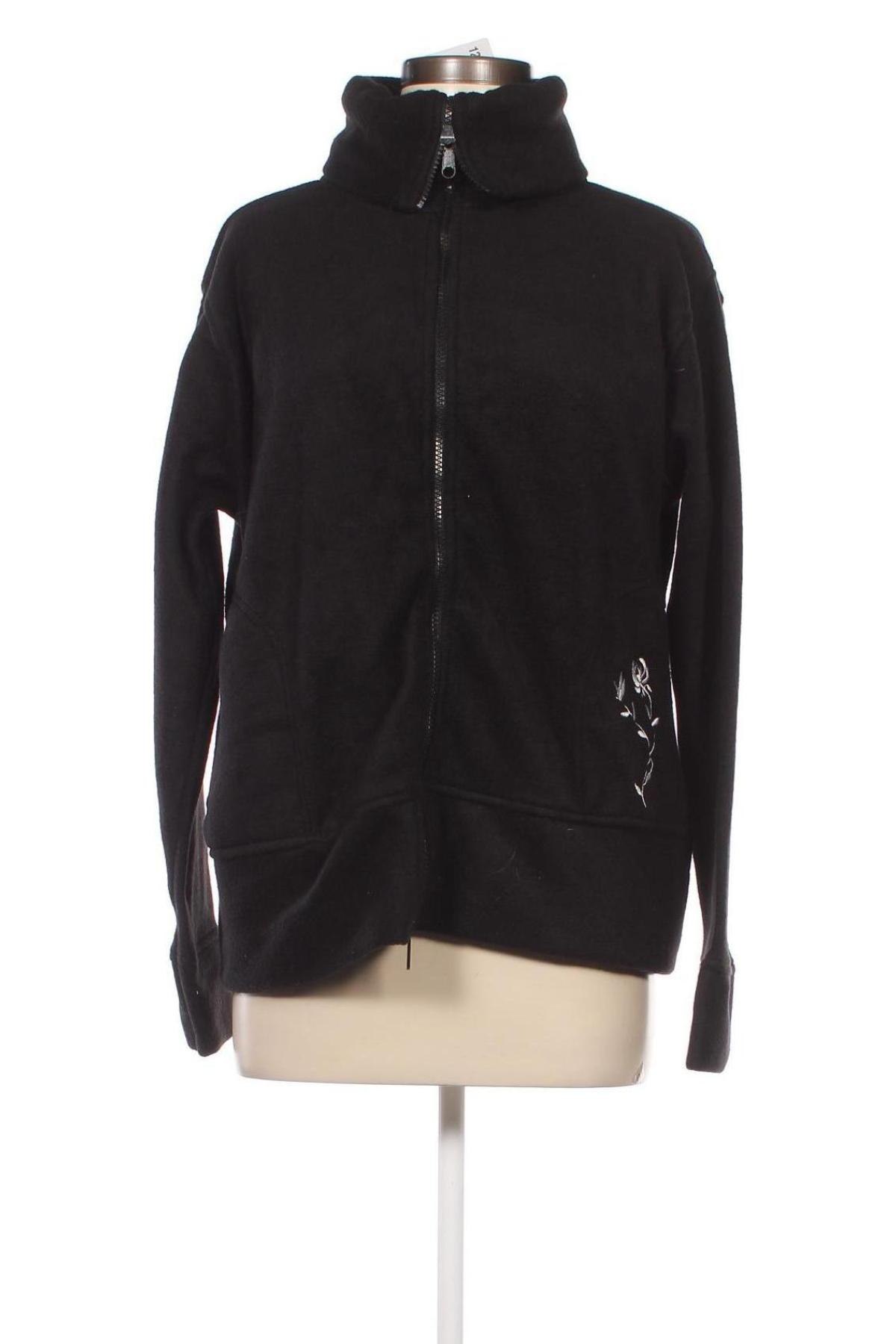 Γυναικεία ζακέτα fleece X-Mail, Μέγεθος L, Χρώμα Μαύρο, Τιμή 8,68 €