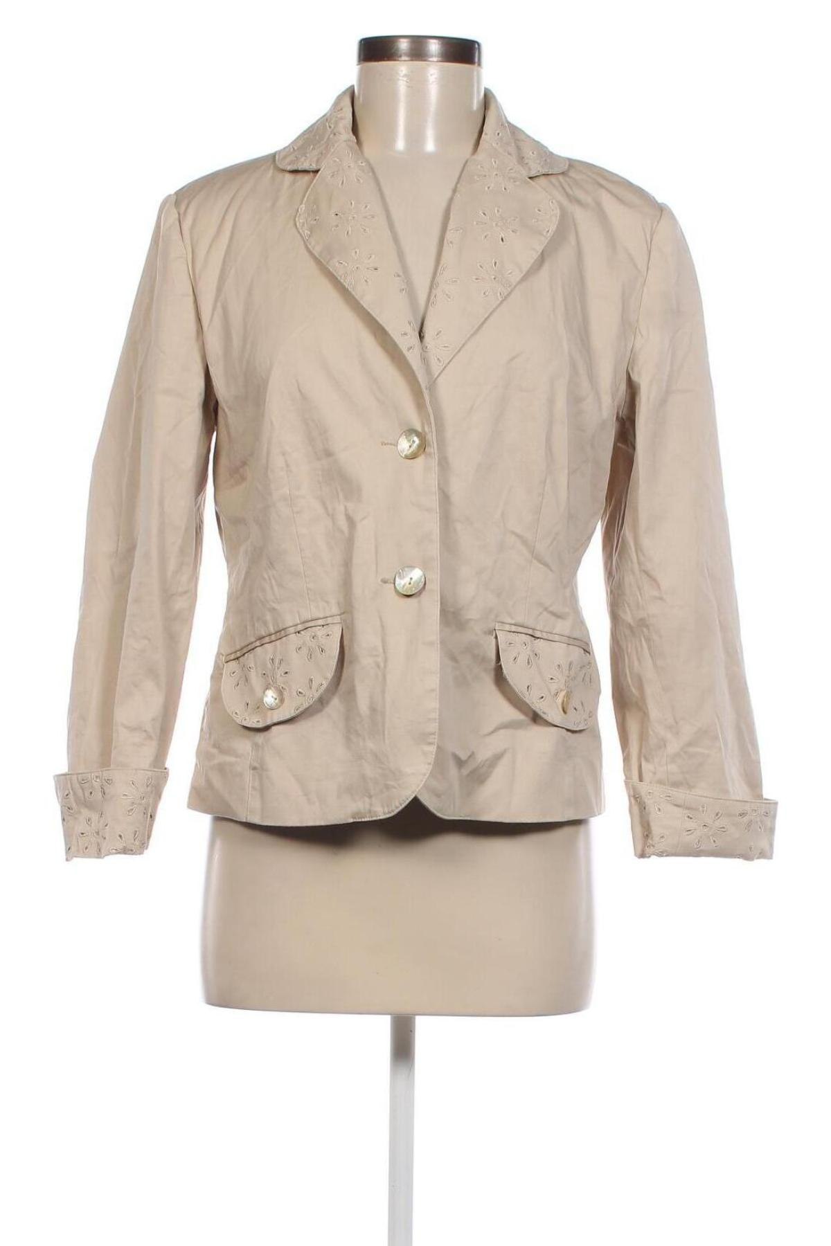 Дамско сако Gabriele Strehle, Размер M, Цвят Бежов, Цена 23,60 лв.