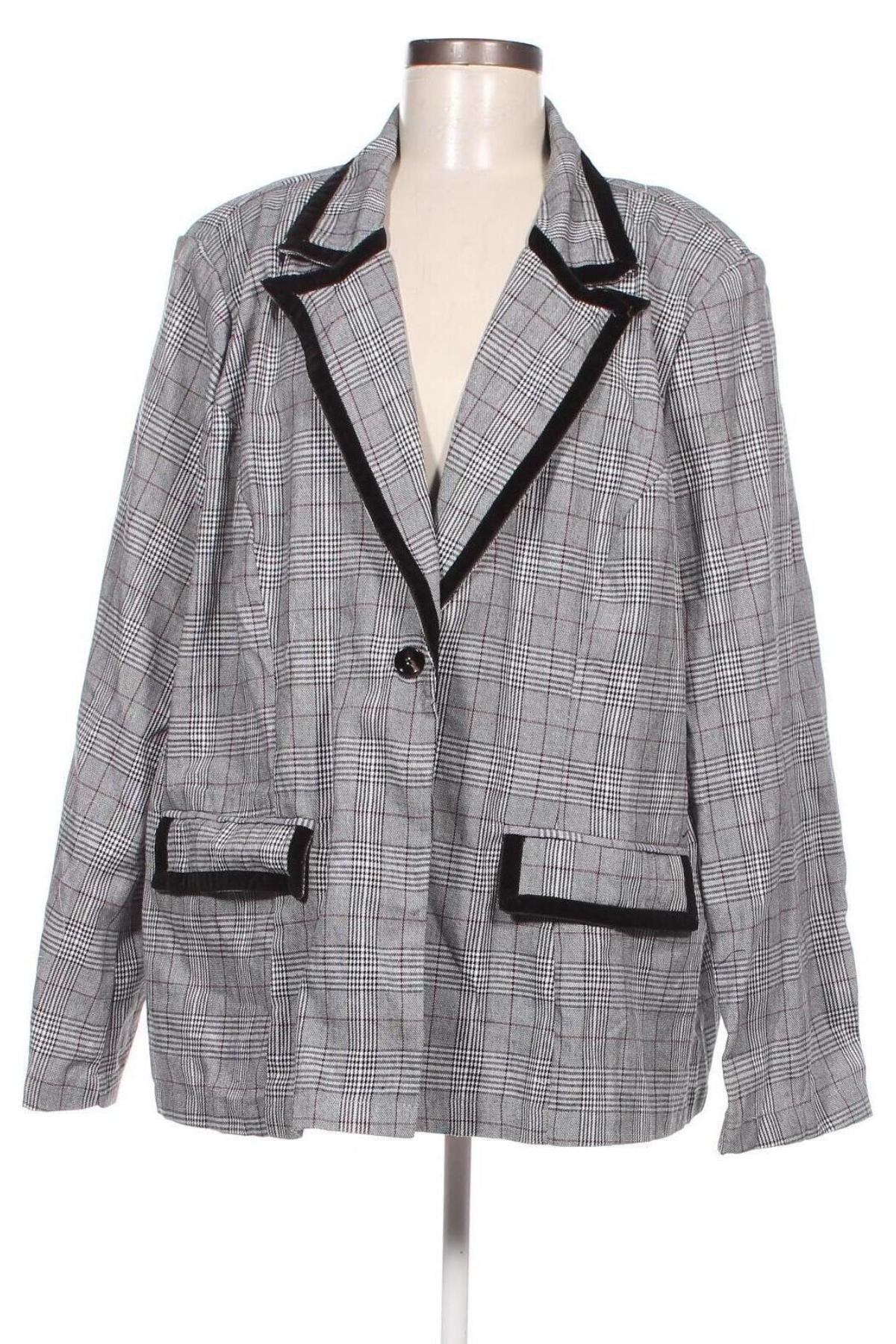 Дамско сако SHEIN, Размер 4XL, Цвят Сив, Цена 40,04 лв.