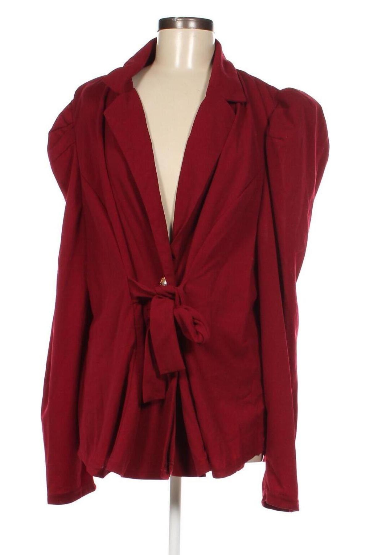 Γυναικείο σακάκι SHEIN, Μέγεθος 4XL, Χρώμα Κόκκινο, Τιμή 10,89 €