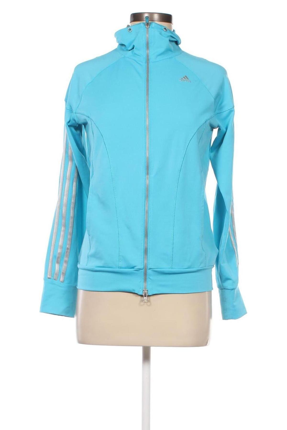 Γυναικεία αθλητική ζακέτα Adidas, Μέγεθος S, Χρώμα Μπλέ, Τιμή 21,03 €