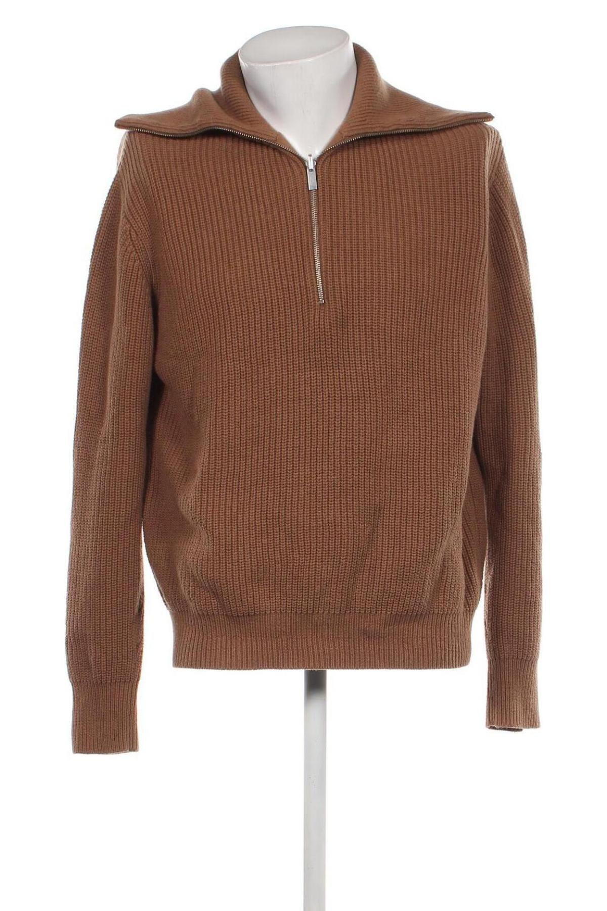 Мъжки пуловер COS, Размер M, Цвят Кафяв, Цена 15,40 лв.