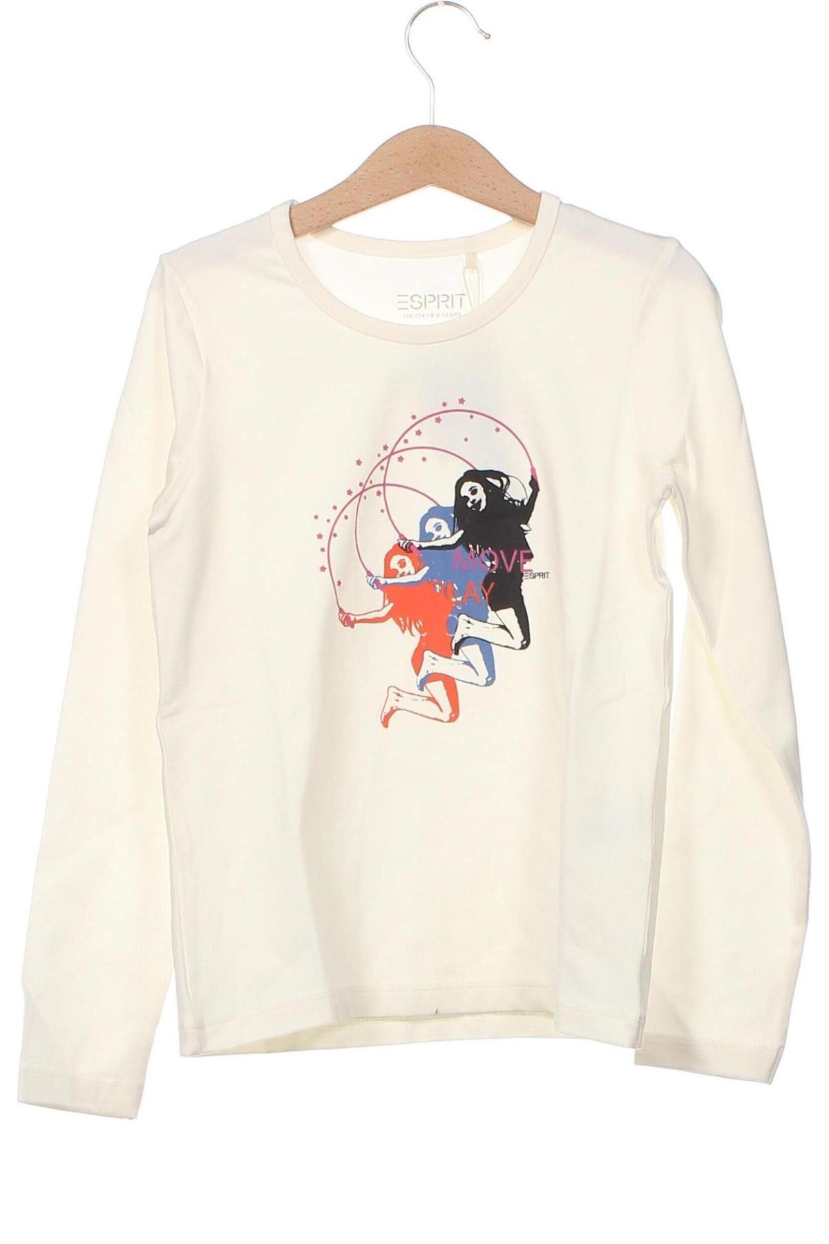 Детска блуза Esprit, Размер 7-8y/ 128-134 см, Цвят Екрю, Цена 23,60 лв.