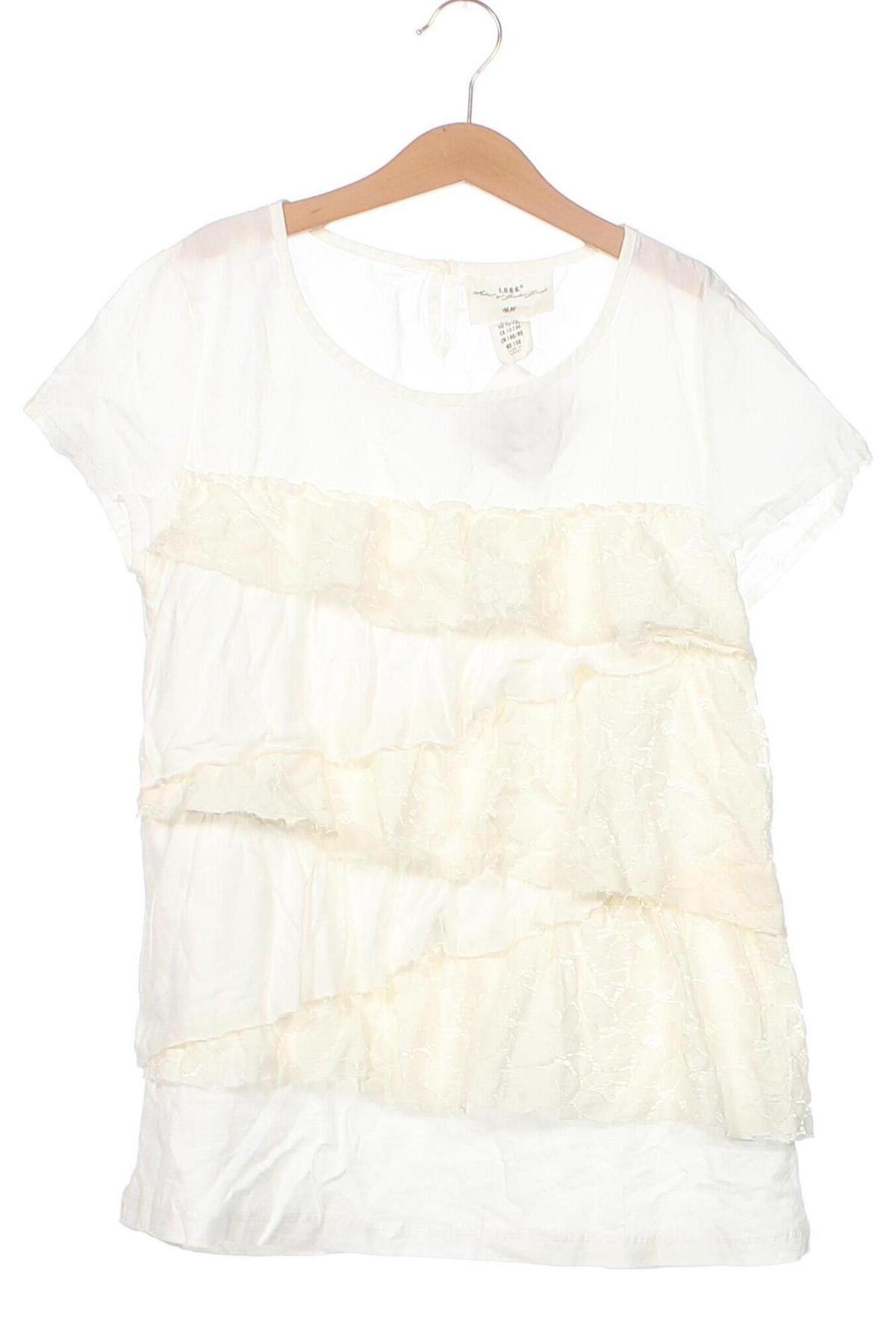 Kinder Shirt H&M L.O.G.G., Größe 11-12y/ 152-158 cm, Farbe Weiß, Preis 6,14 €