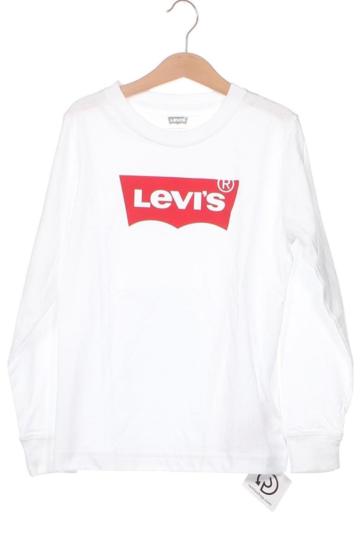 Bluză pentru copii Levi's, Mărime 7-8y/ 128-134 cm, Culoare Alb, Preț 168,42 Lei