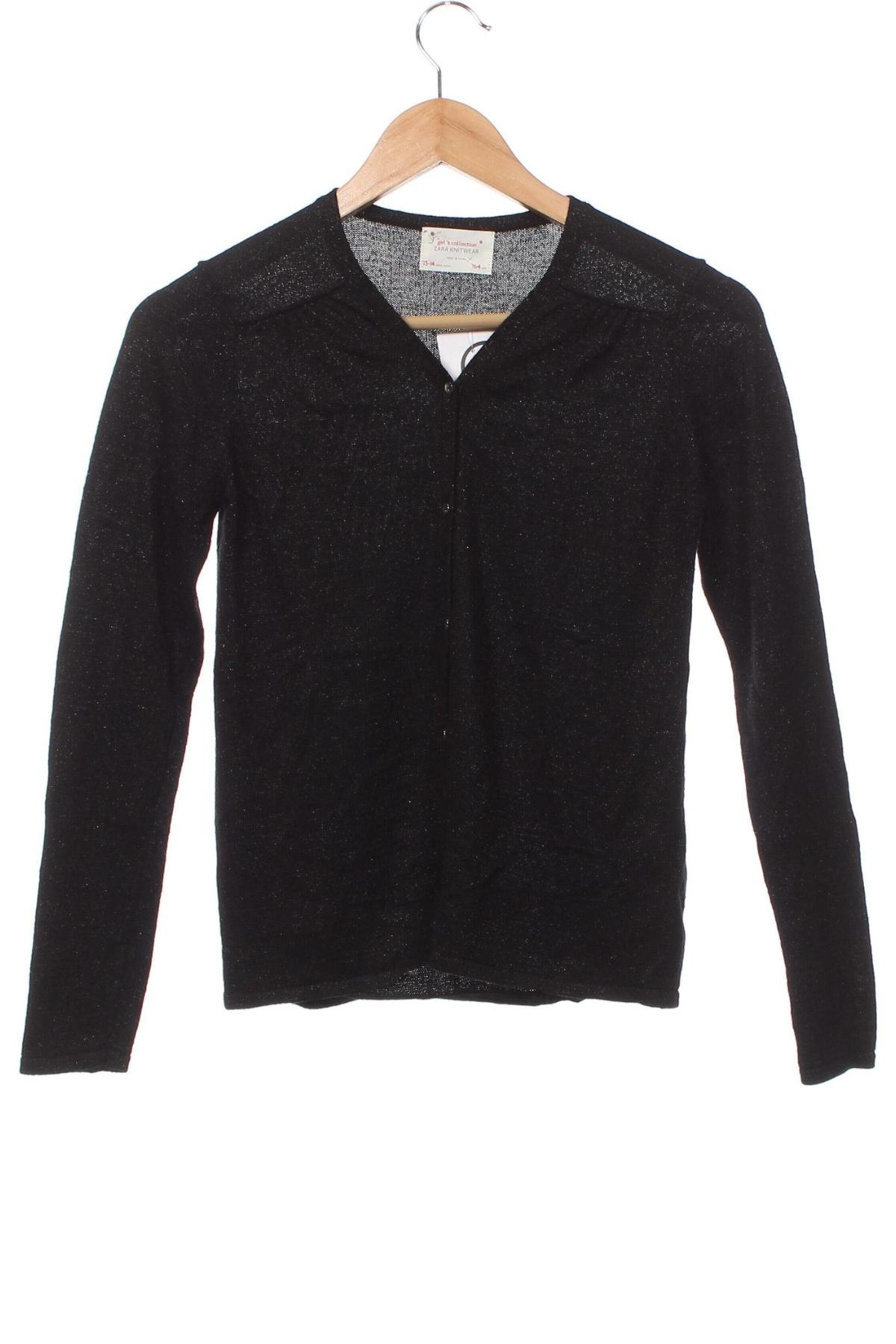Παιδική ζακέτα Zara Knitwear, Μέγεθος 13-14y/ 164-168 εκ., Χρώμα Μαύρο, Τιμή 3,41 €