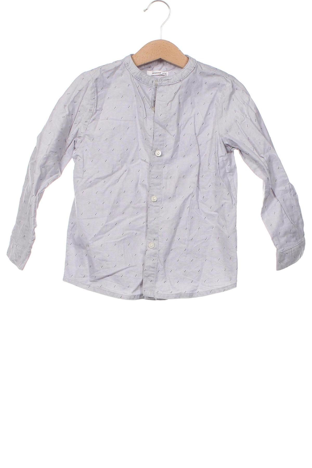 Kinderhemd Reserved, Größe 4-5y/ 110-116 cm, Farbe Grau, Preis € 4,40