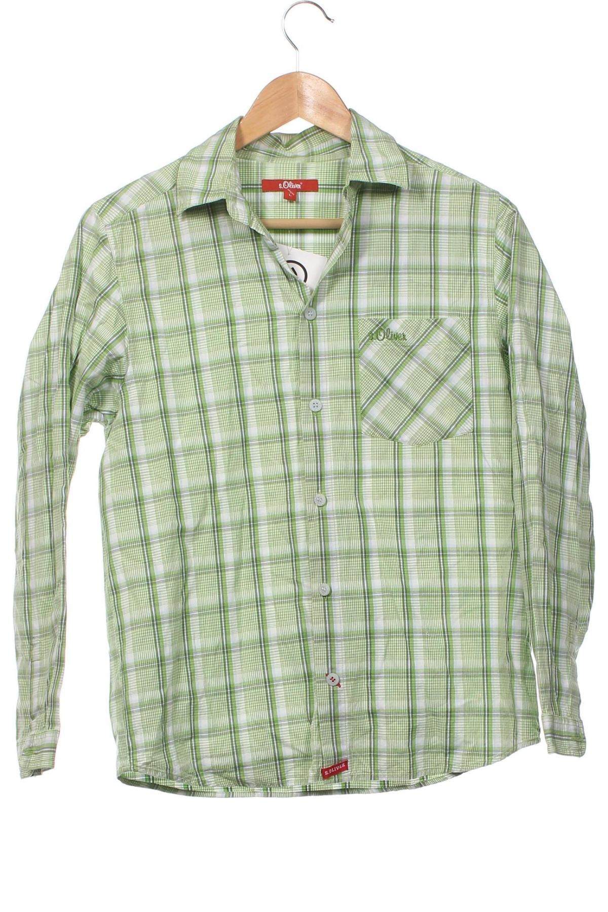 Детска риза S.Oliver, Размер 12-13y/ 158-164 см, Цвят Зелен, Цена 7,50 лв.