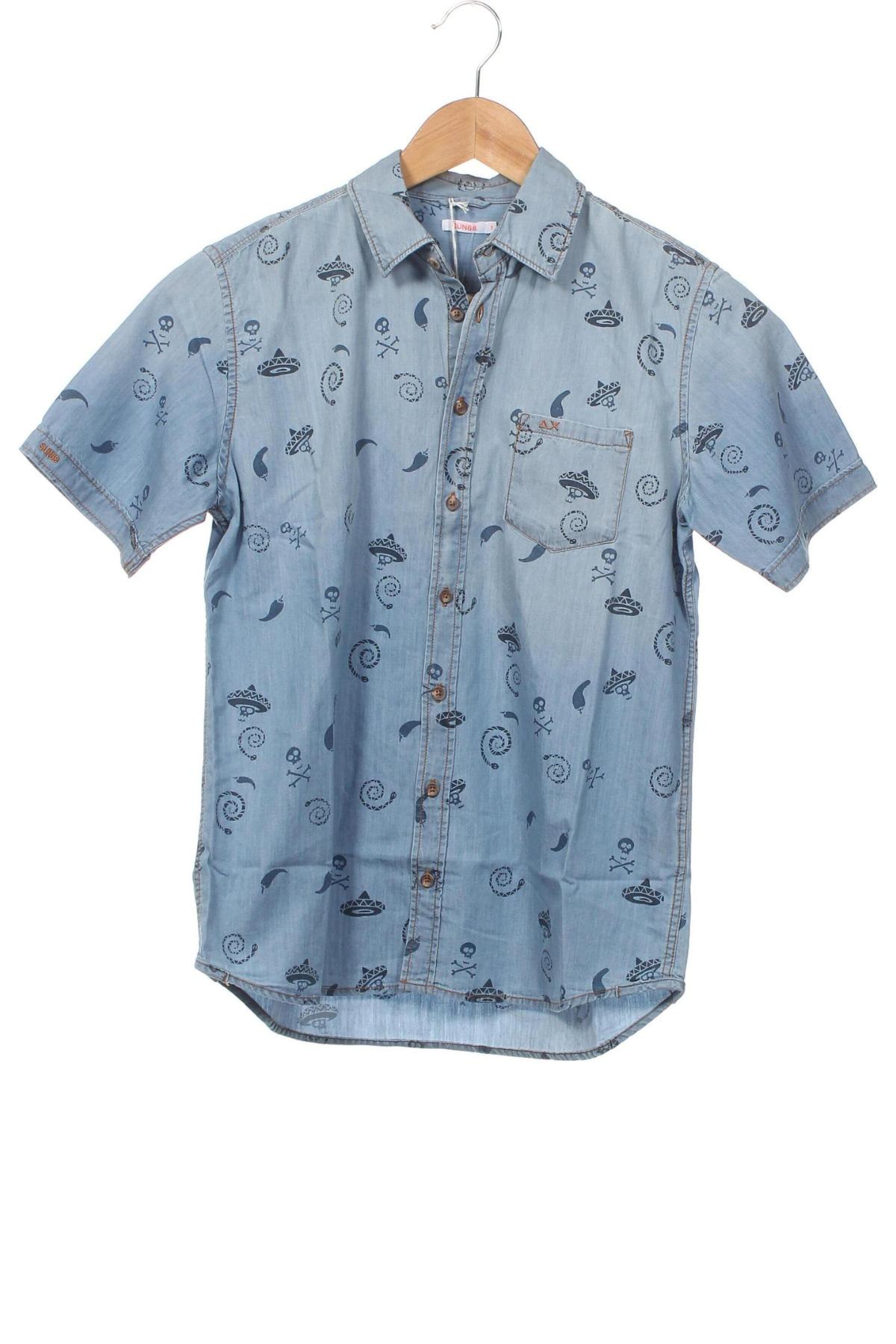 Παιδικό πουκάμισο SUN68, Μέγεθος 13-14y/ 164-168 εκ., Χρώμα Μπλέ, Τιμή 7,59 €