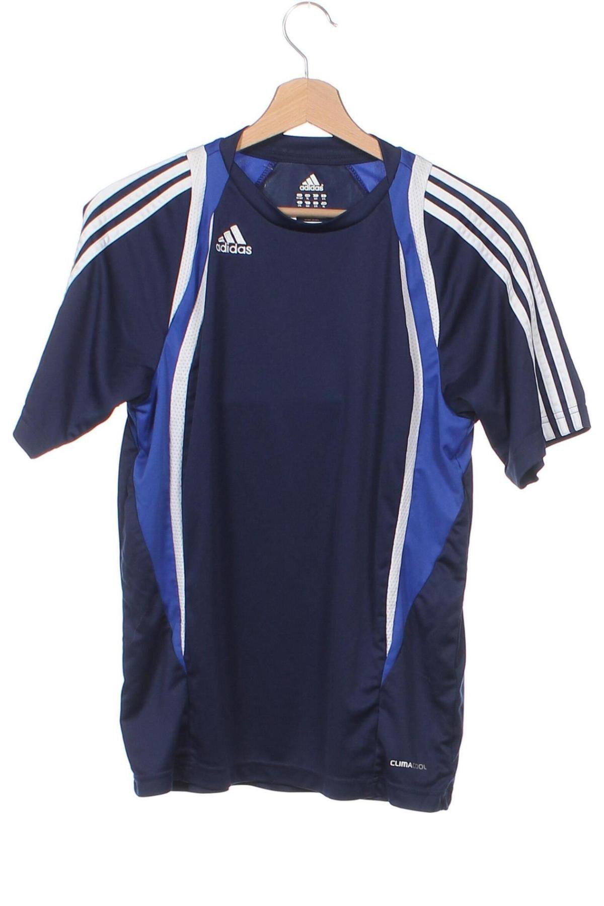 Kinder Sportbluse Adidas, Größe 13-14y/ 164-168 cm, Farbe Blau, Preis 22,27 €