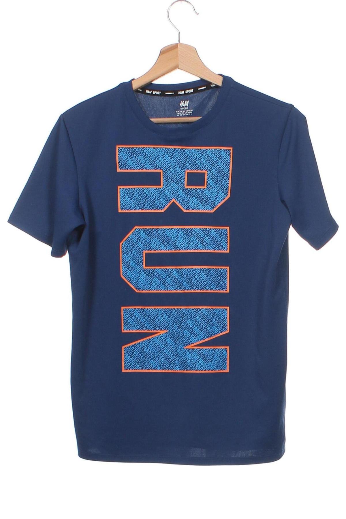 Tricou pentru copii H&M Sport, Mărime 12-13y/ 158-164 cm, Culoare Albastru, Preț 75,66 Lei