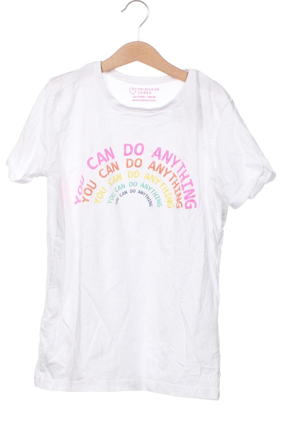 Детска тениска Primark, Размер 12-13y/ 158-164 см, Цвят Бял, Цена 11,73 лв.