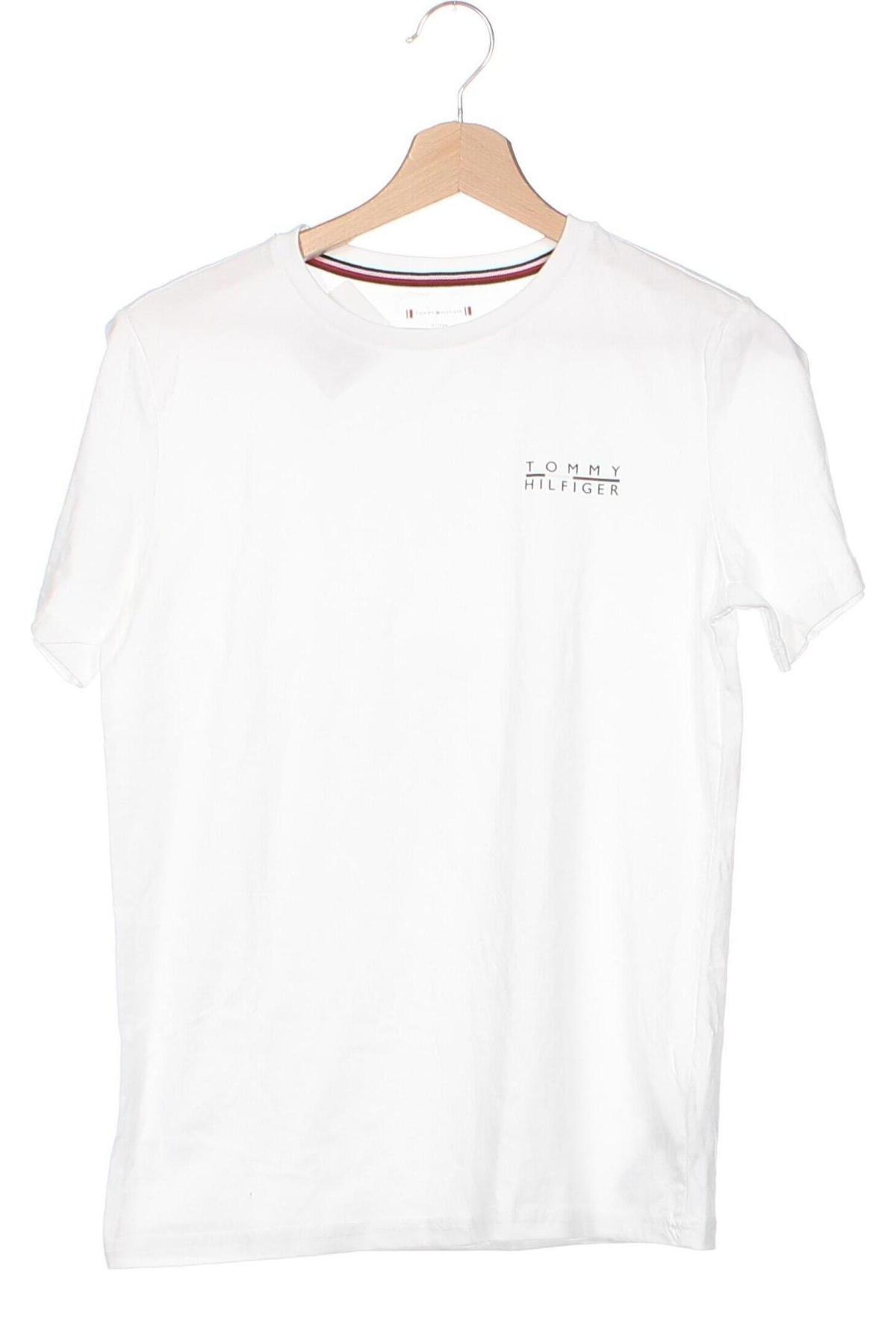 Dziecięcy T-shirt Tommy Hilfiger, Rozmiar 12-13y/ 158-164 cm, Kolor Biały, Cena 172,88 zł
