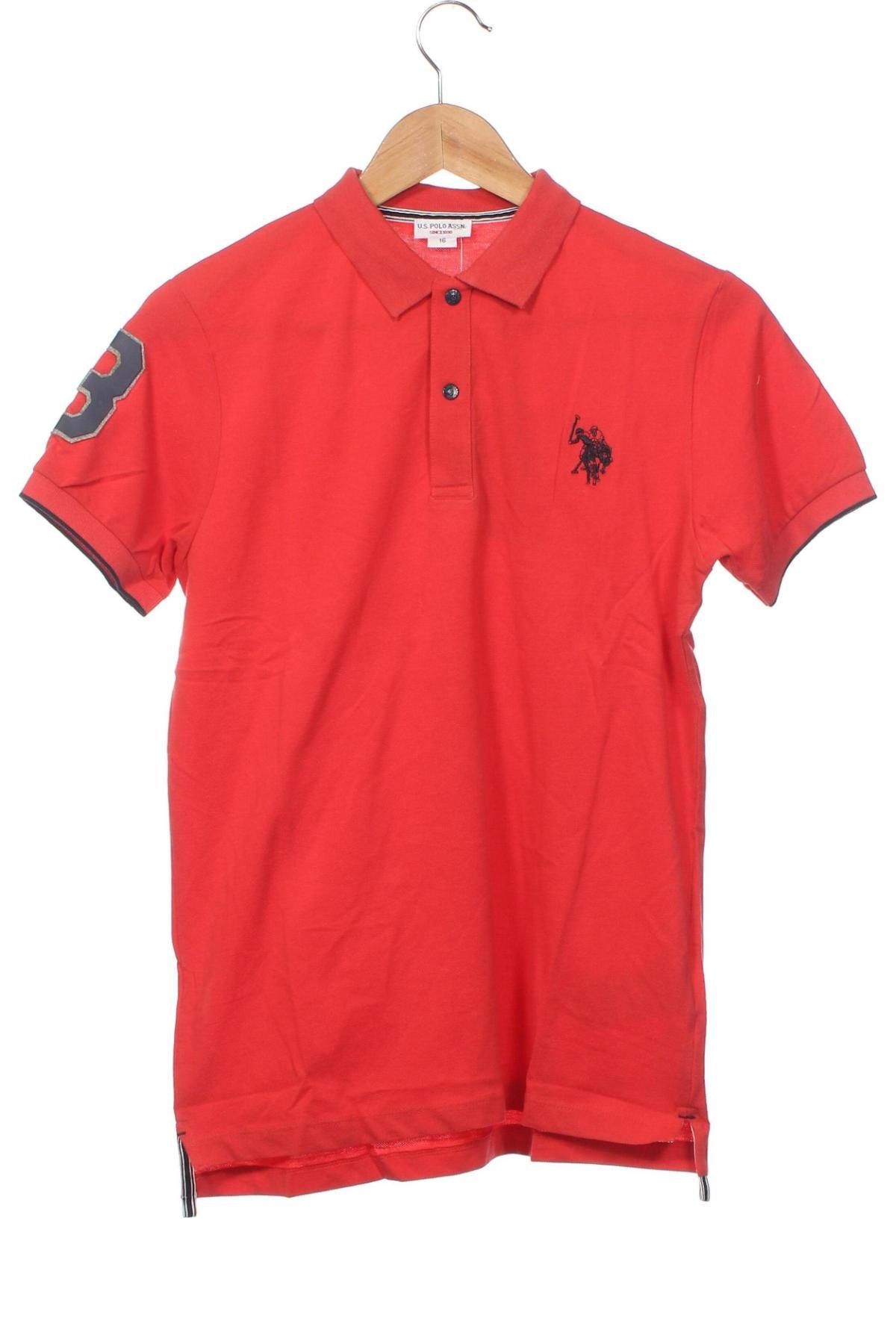Dziecięcy T-shirt U.S. Polo Assn., Rozmiar 15-18y/ 170-176 cm, Kolor Czerwony, Cena 125,28 zł