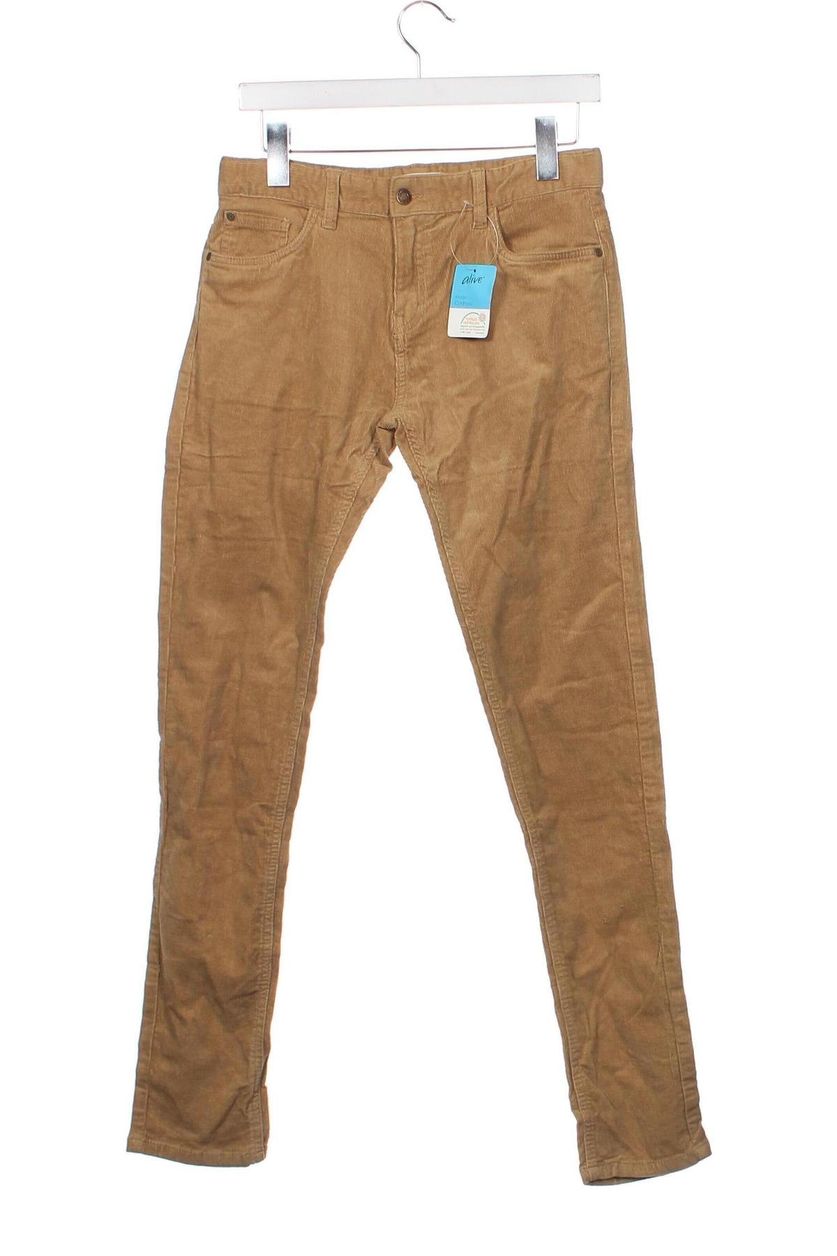 Pantaloni de catifea reiată, pentru copii Alive, Mărime 13-14y/ 164-168 cm, Culoare Bej, Preț 28,22 Lei