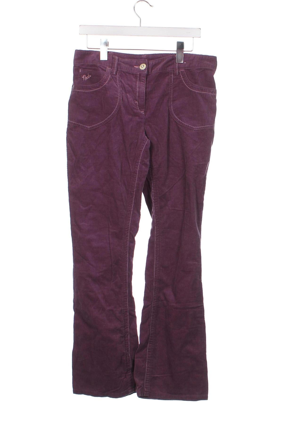 Pantaloni de catifea reiată, pentru copii Next, Mărime 14-15y/ 168-170 cm, Culoare Mov, Preț 25,20 Lei