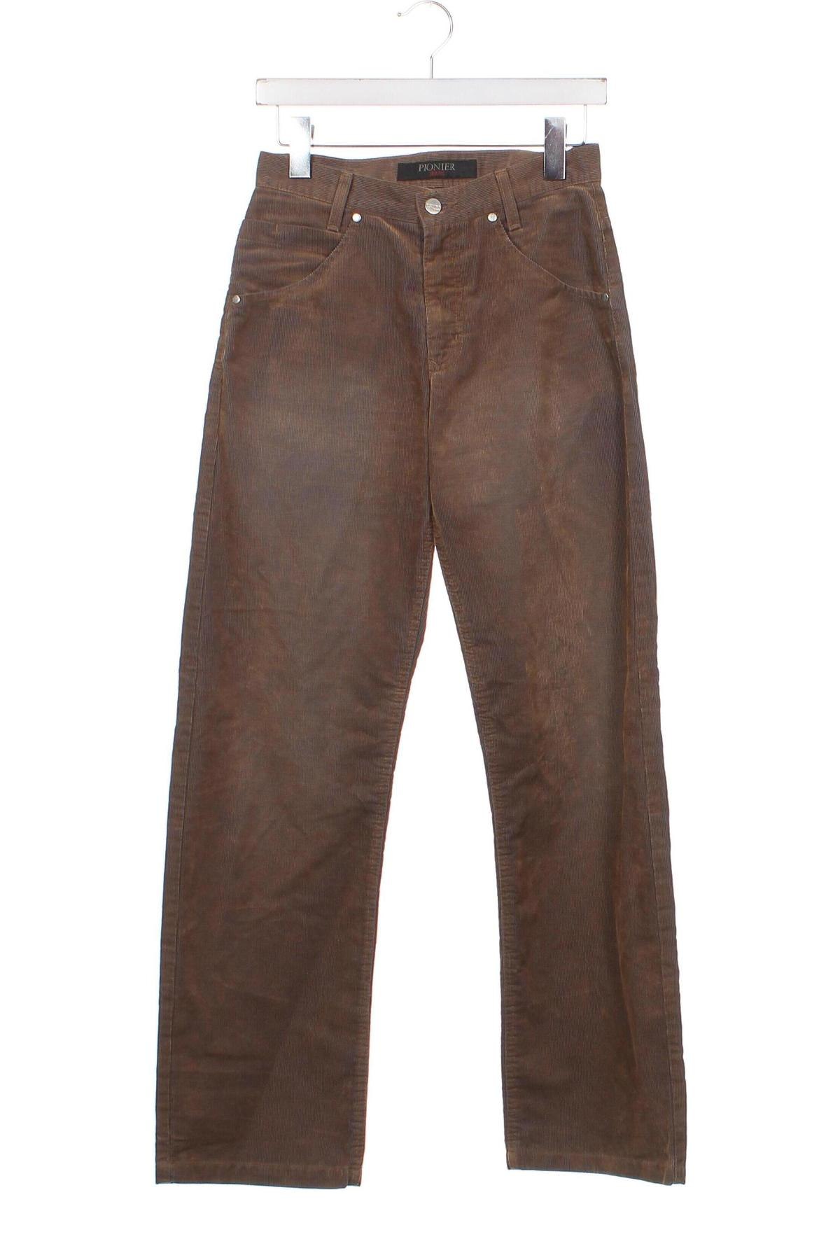 Pantaloni de catifea reiată, pentru copii Pionier, Mărime 12-13y/ 158-164 cm, Culoare Maro, Preț 20,03 Lei