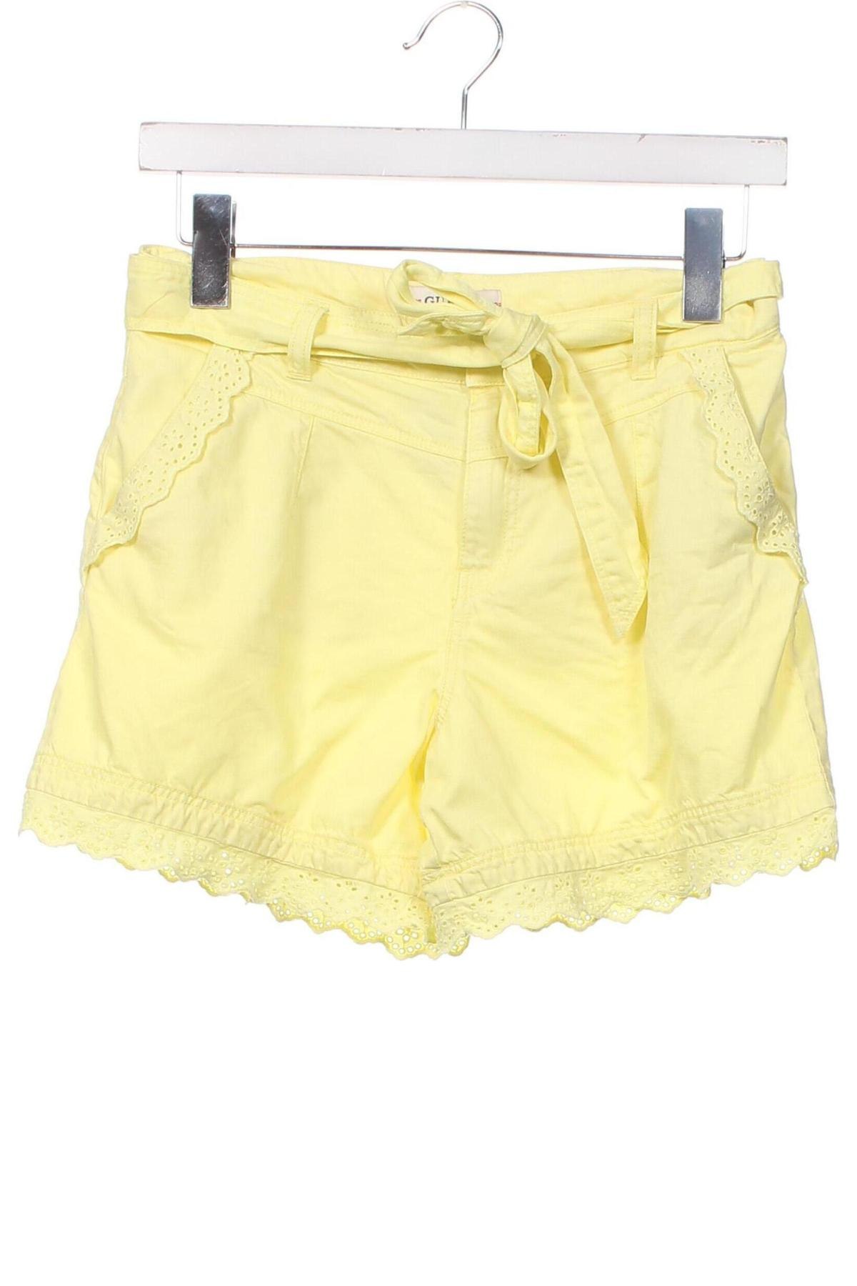 Παιδικό κοντό παντελόνι Guess, Μέγεθος 14-15y/ 168-170 εκ., Χρώμα Κίτρινο, Τιμή 19,18 €
