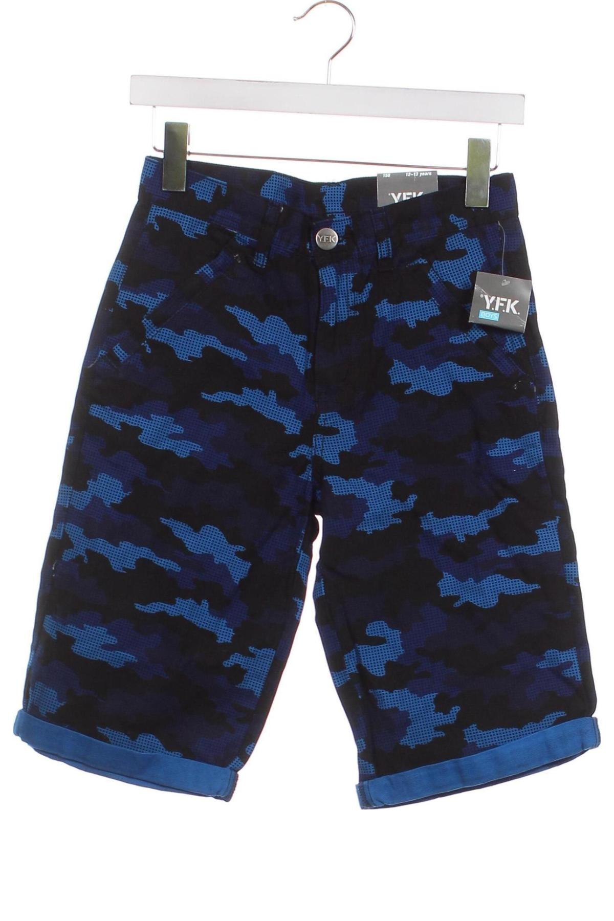 Dětské krátké kalhoty  Y.F.K., Velikost 12-13y/ 158-164 cm, Barva Modrá, Cena  414,00 Kč