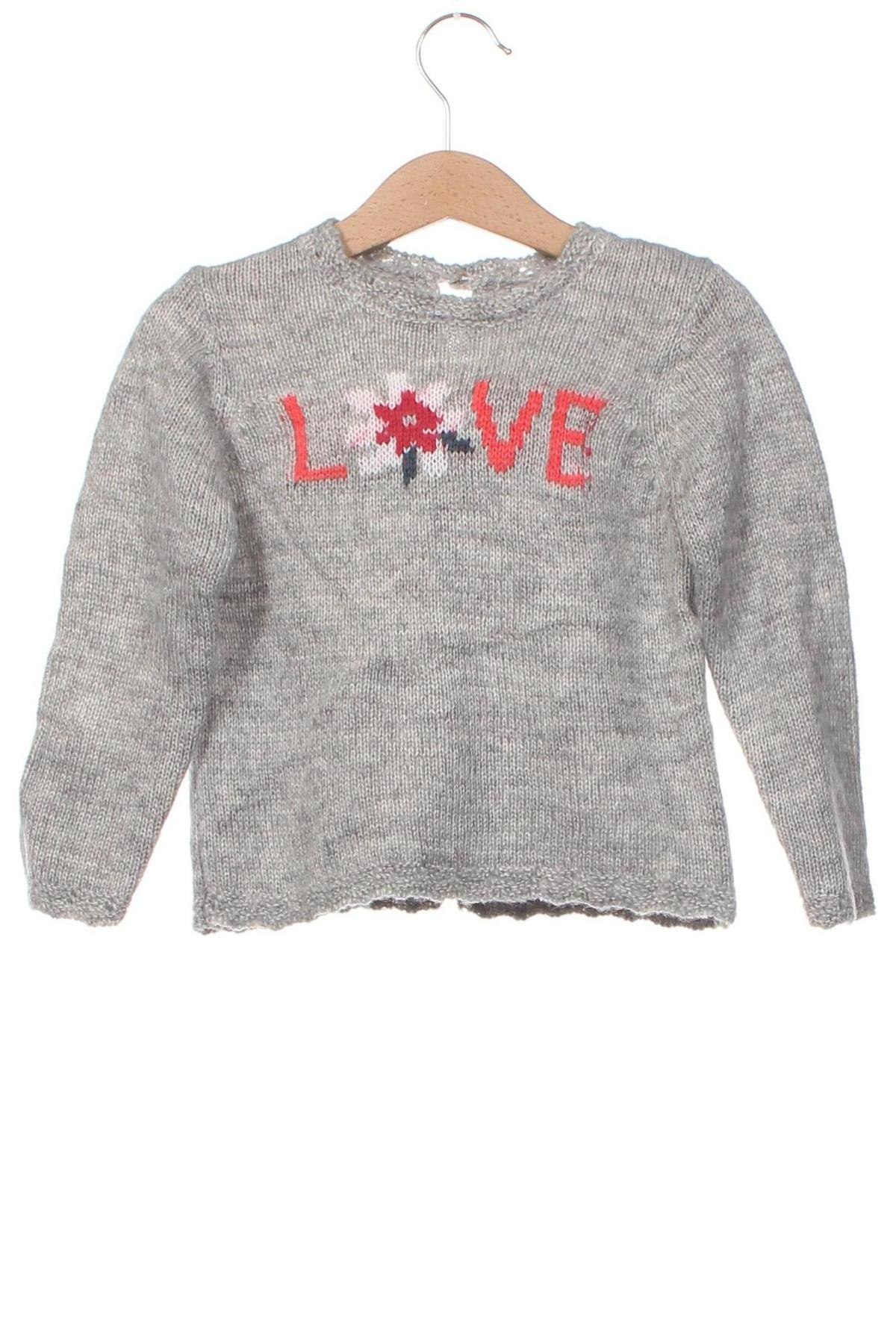 Детски пуловер Fagottino By Oviesse, Размер 18-24m/ 86-98 см, Цвят Сив, Цена 10,56 лв.