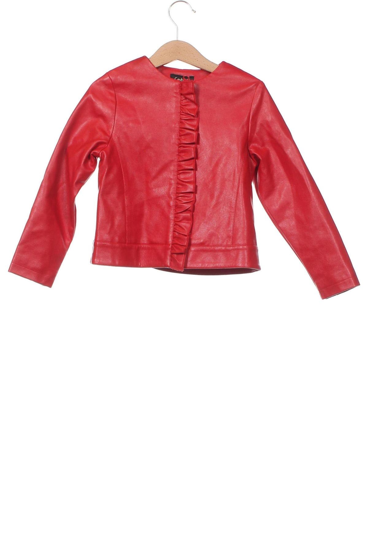 Dětská kožená bunda  Contrast, Velikost 3-4y/ 104-110 cm, Barva Červená, Cena  461,00 Kč