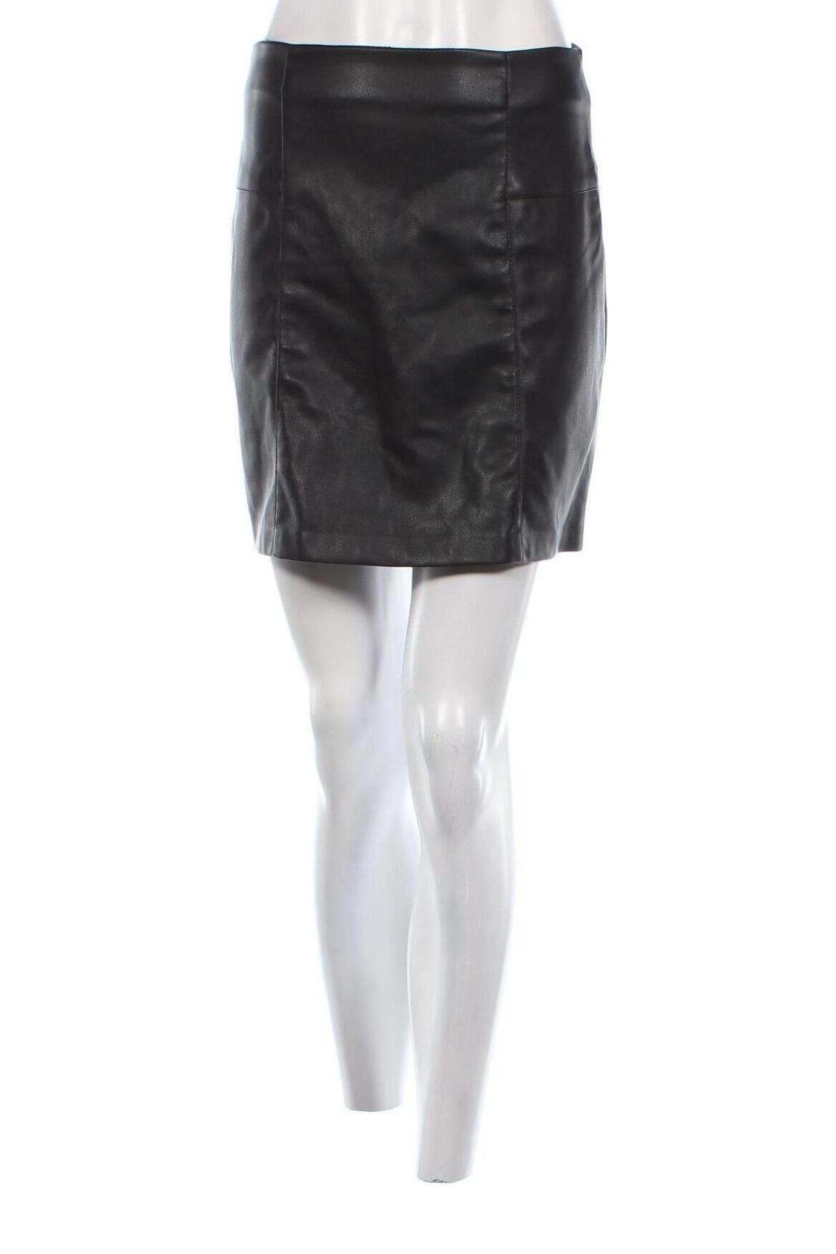 Δερμάτινη φούστα Amisu, Μέγεθος XS, Χρώμα Μαύρο, Τιμή 2,67 €