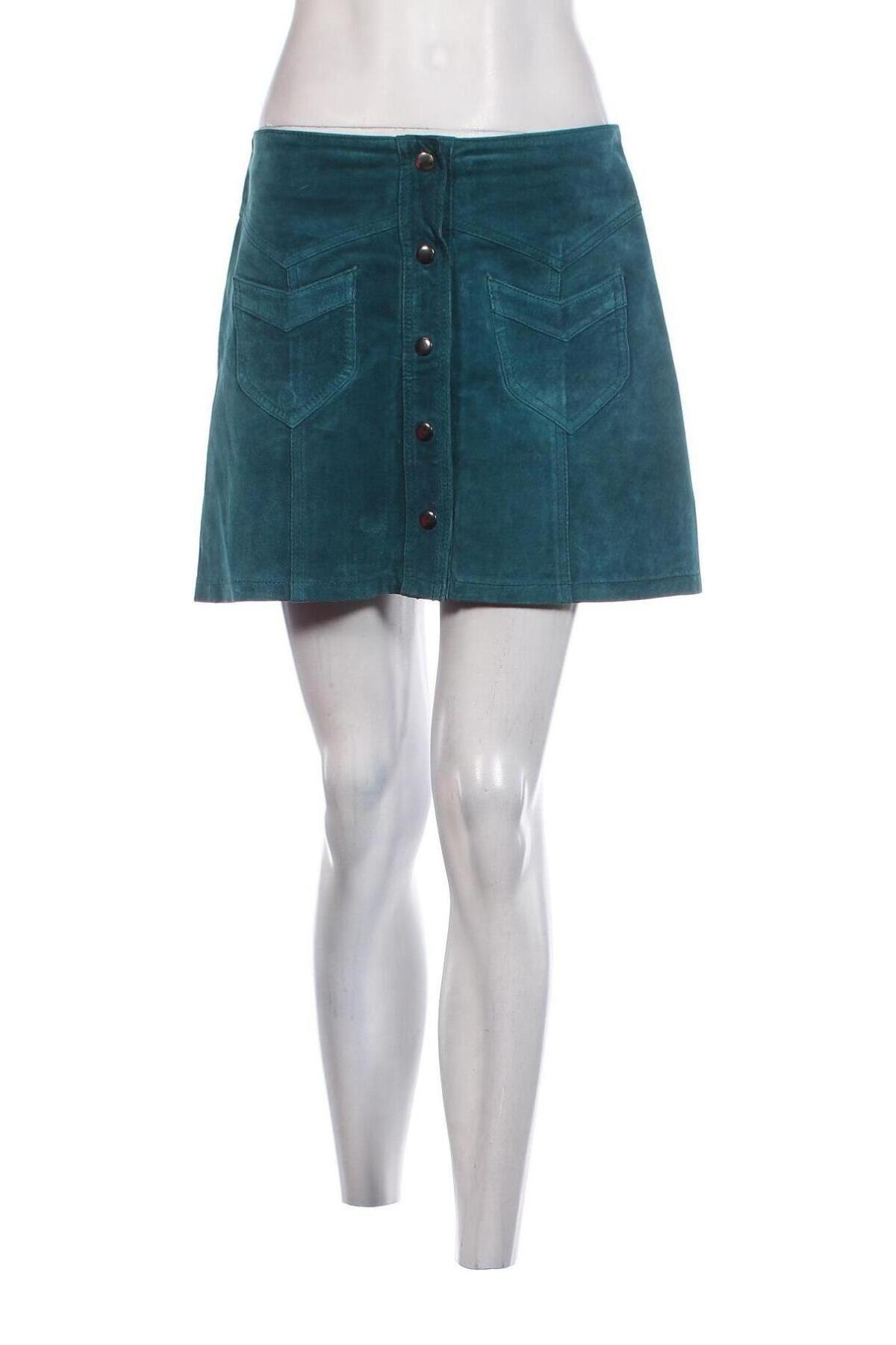 Kožená sukňa  H&M Divided, Veľkosť S, Farba Zelená, Cena  7,20 €