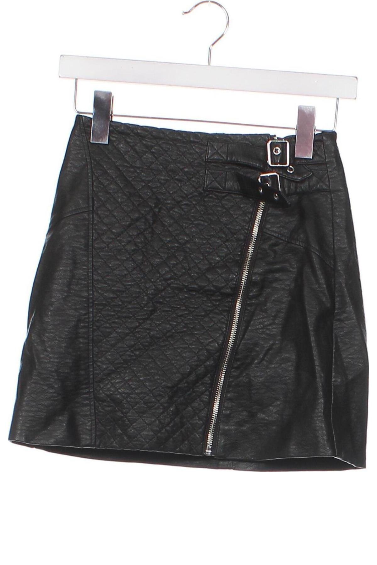 Δερμάτινη φούστα H&M Divided, Μέγεθος XS, Χρώμα Μαύρο, Τιμή 1,79 €