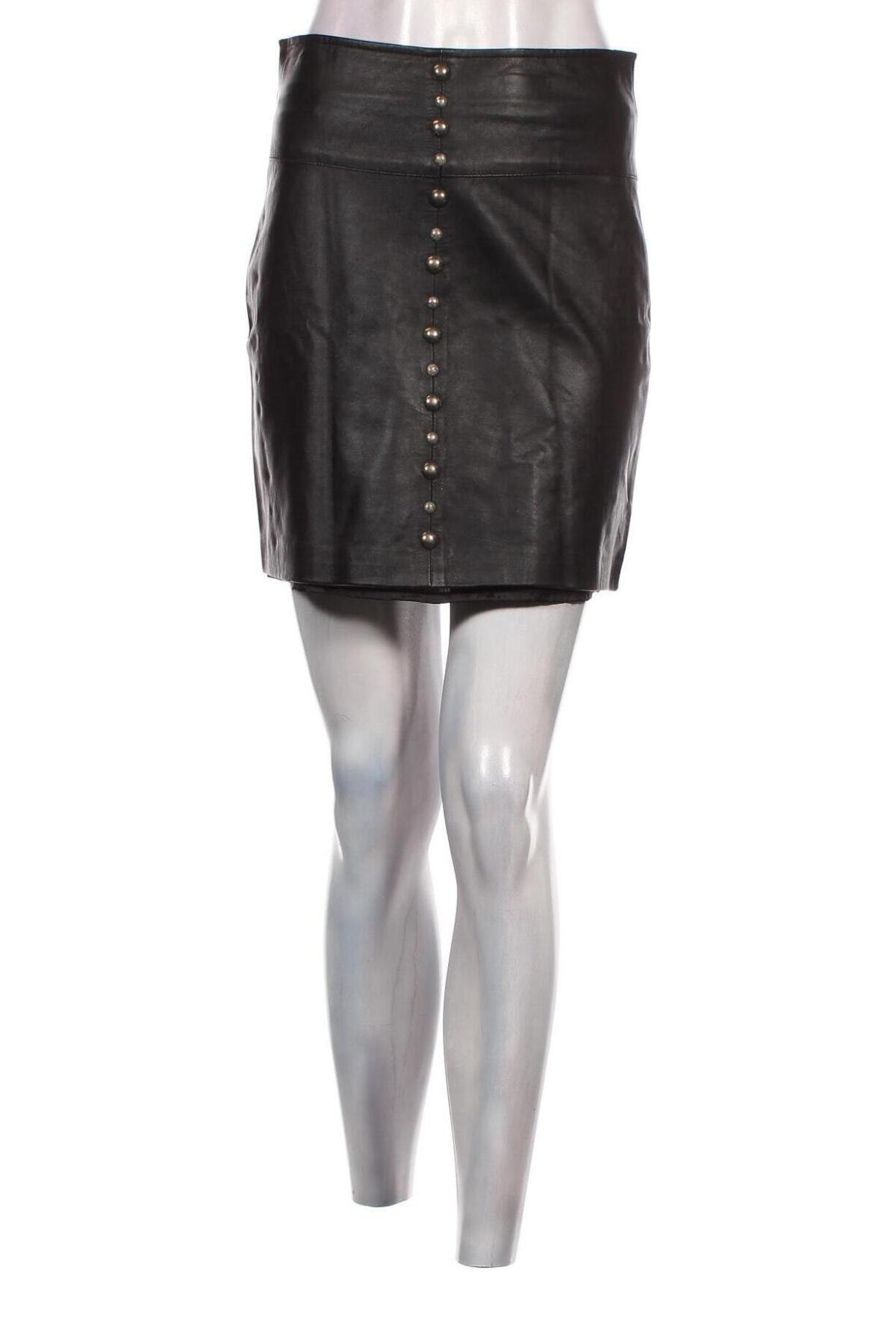 Δερμάτινη φούστα Pinko, Μέγεθος S, Χρώμα Μαύρο, Τιμή 165,57 €