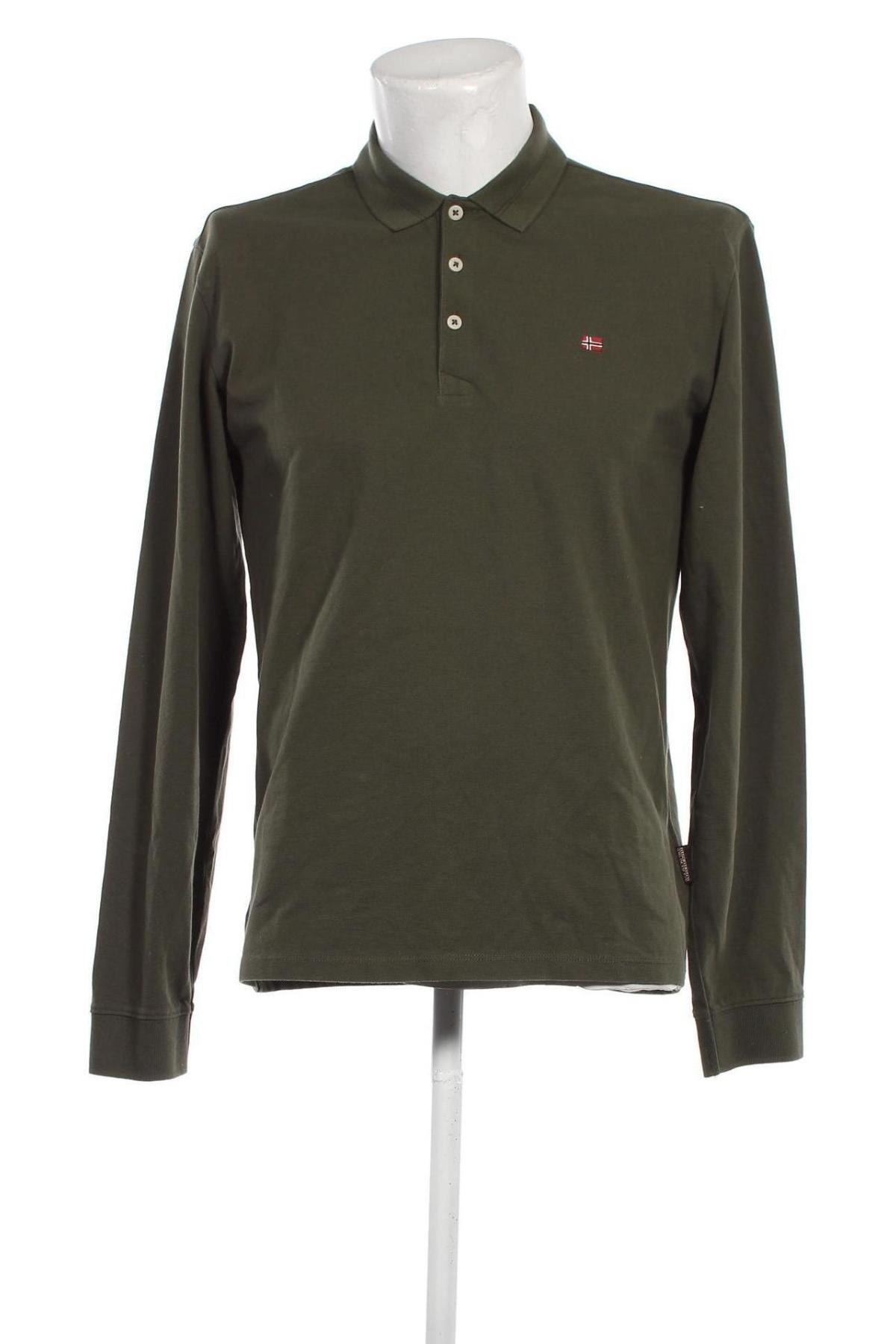 Мъжка блуза Napapijri, Размер L, Цвят Зелен, Цена 131,92 лв.