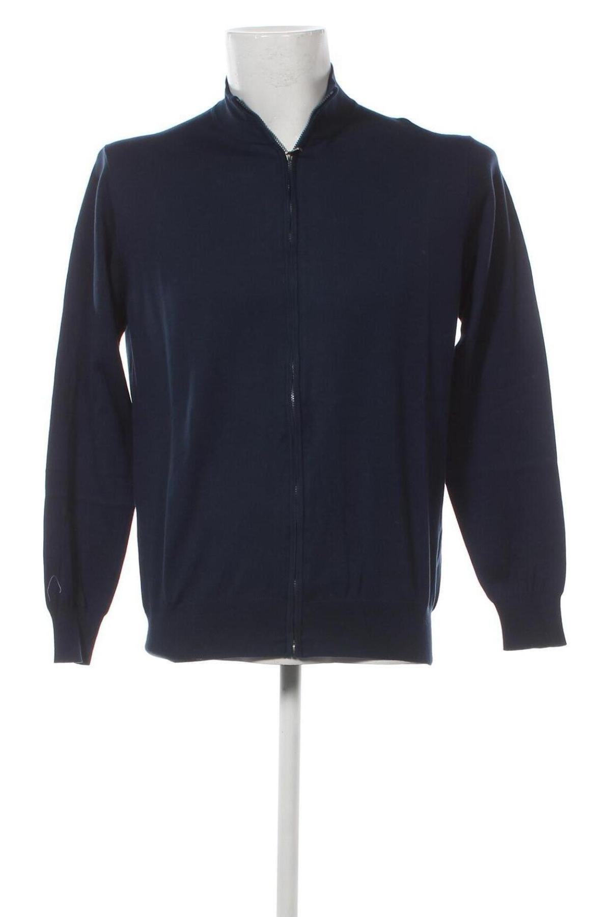 Jachetă tricotată de bărbați Cashmere Company, Mărime XL, Culoare Albastru, Preț 358,13 Lei