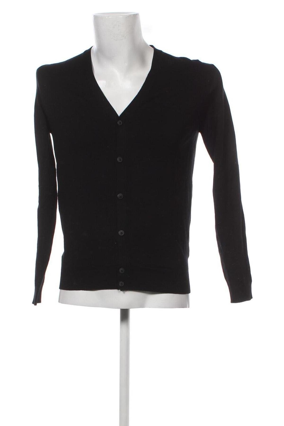 Jachetă tricotată de bărbați Oviesse, Mărime S, Culoare Negru, Preț 31,78 Lei