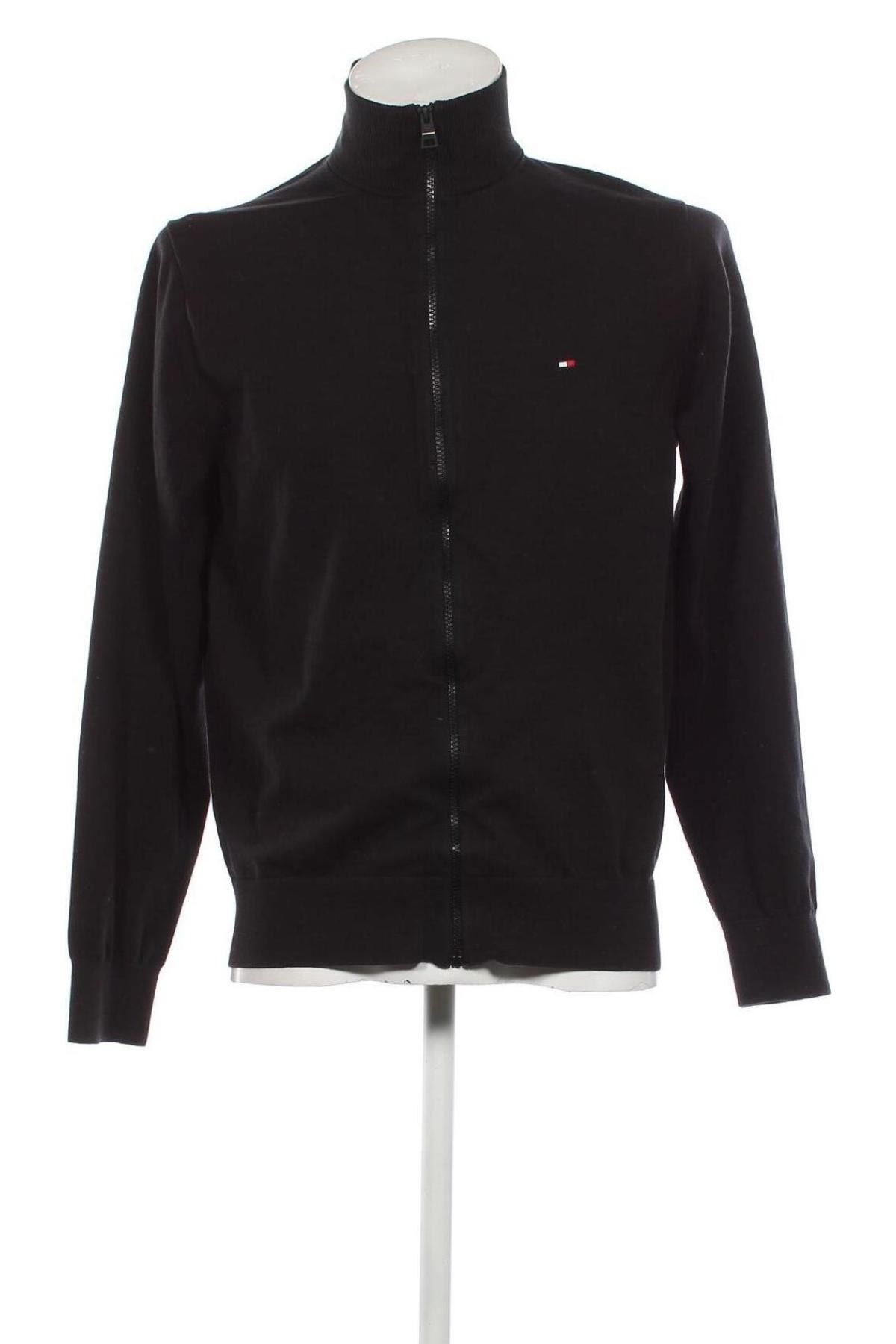 Jachetă tricotată de bărbați Tommy Hilfiger, Mărime XL, Culoare Negru, Preț 582,24 Lei