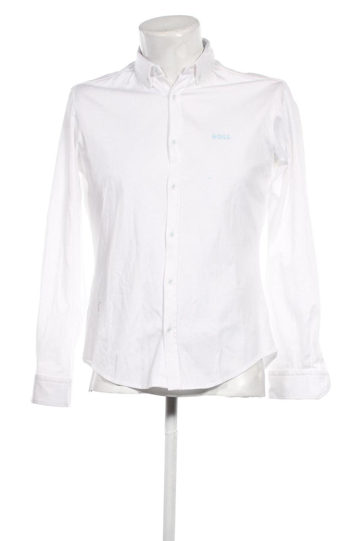Ανδρικό πουκάμισο Boss Green, Μέγεθος S, Χρώμα Λευκό, Τιμή 90,27 €