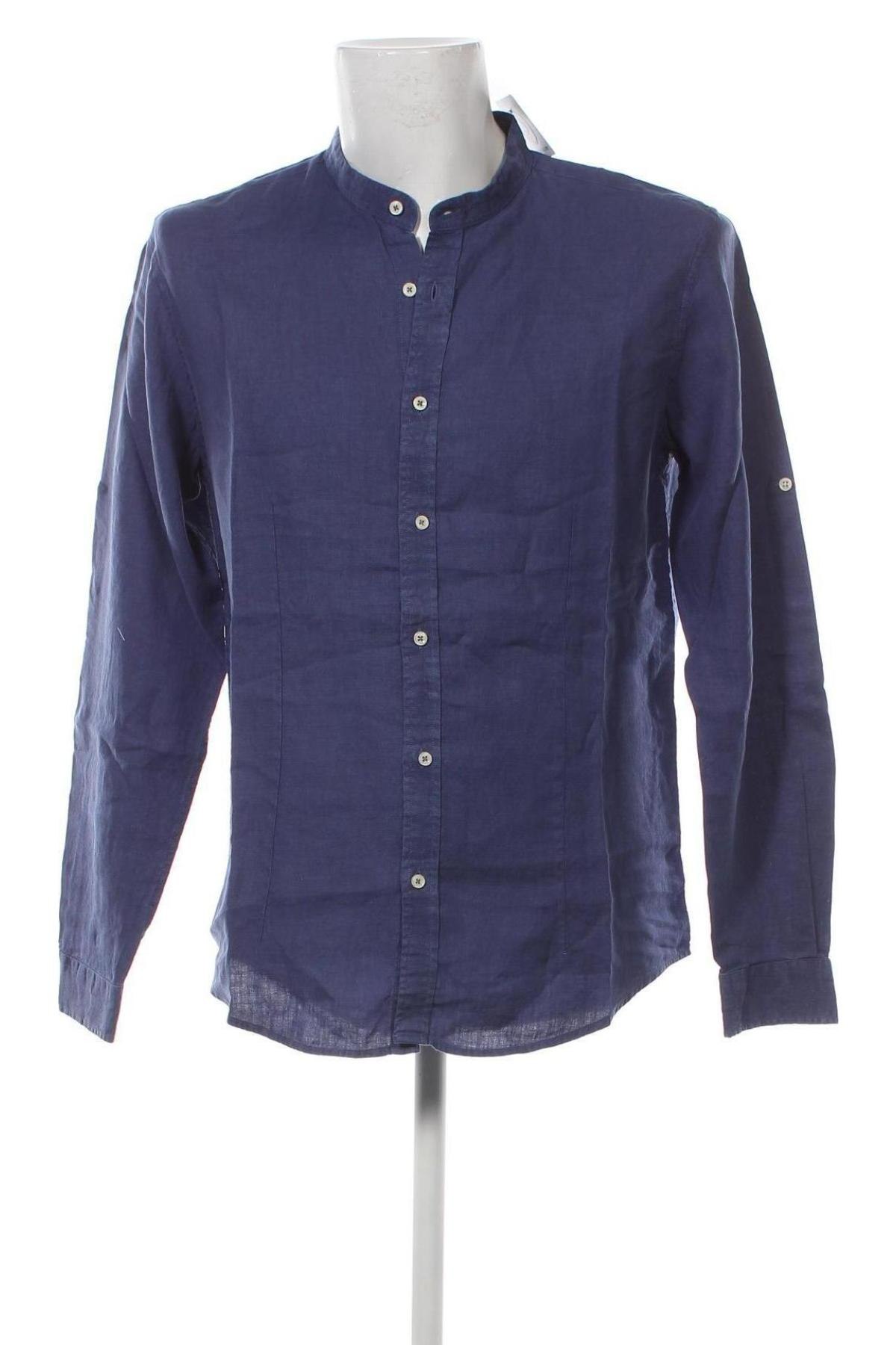 Ανδρικό πουκάμισο Cashmere Company, Μέγεθος L, Χρώμα Μπλέ, Τιμή 77,32 €