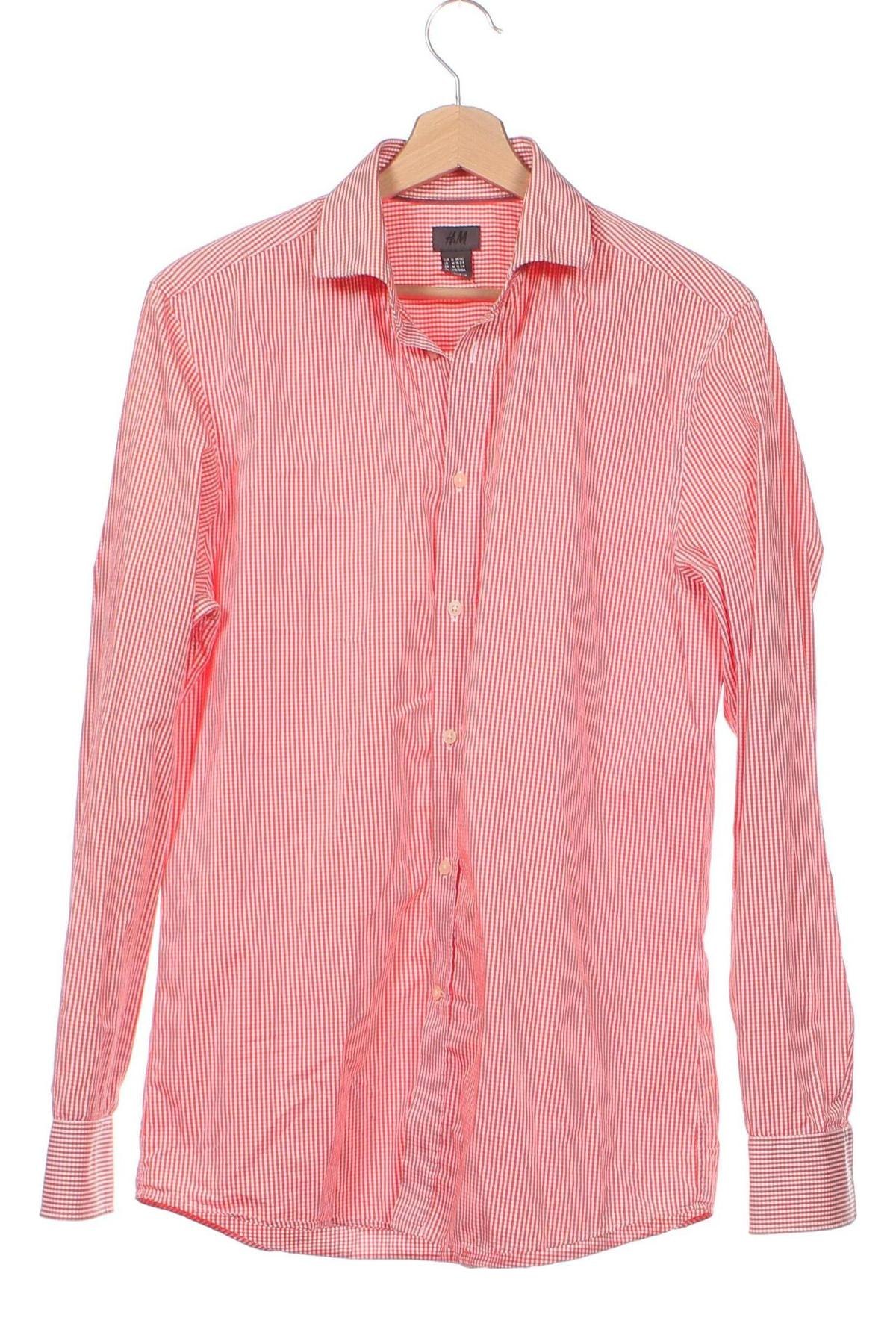 Мъжка риза H&M, Размер M, Цвят Оранжев, Цена 8,70 лв.