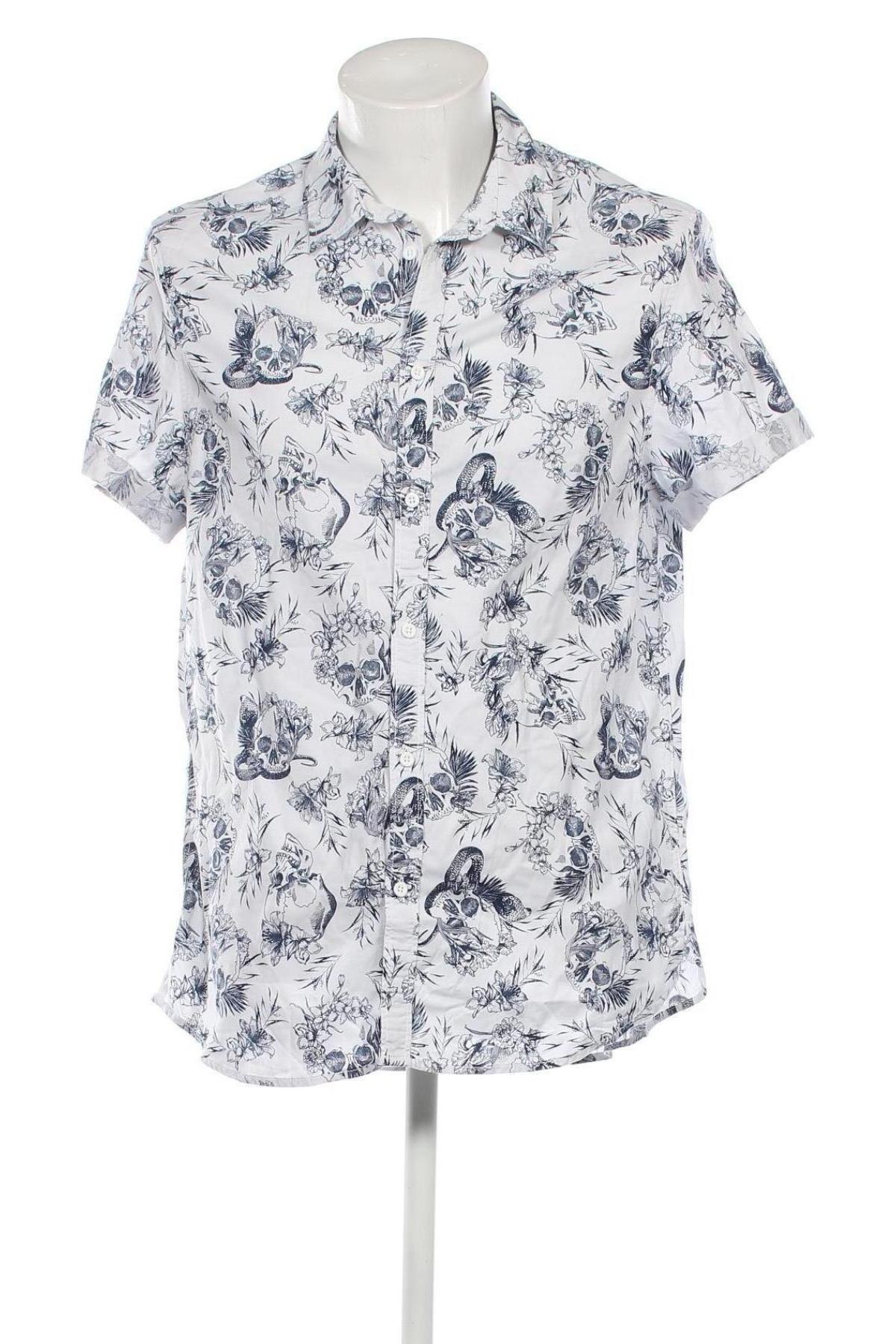 Ανδρικό πουκάμισο H&M Divided, Μέγεθος L, Χρώμα Λευκό, Τιμή 17,94 €