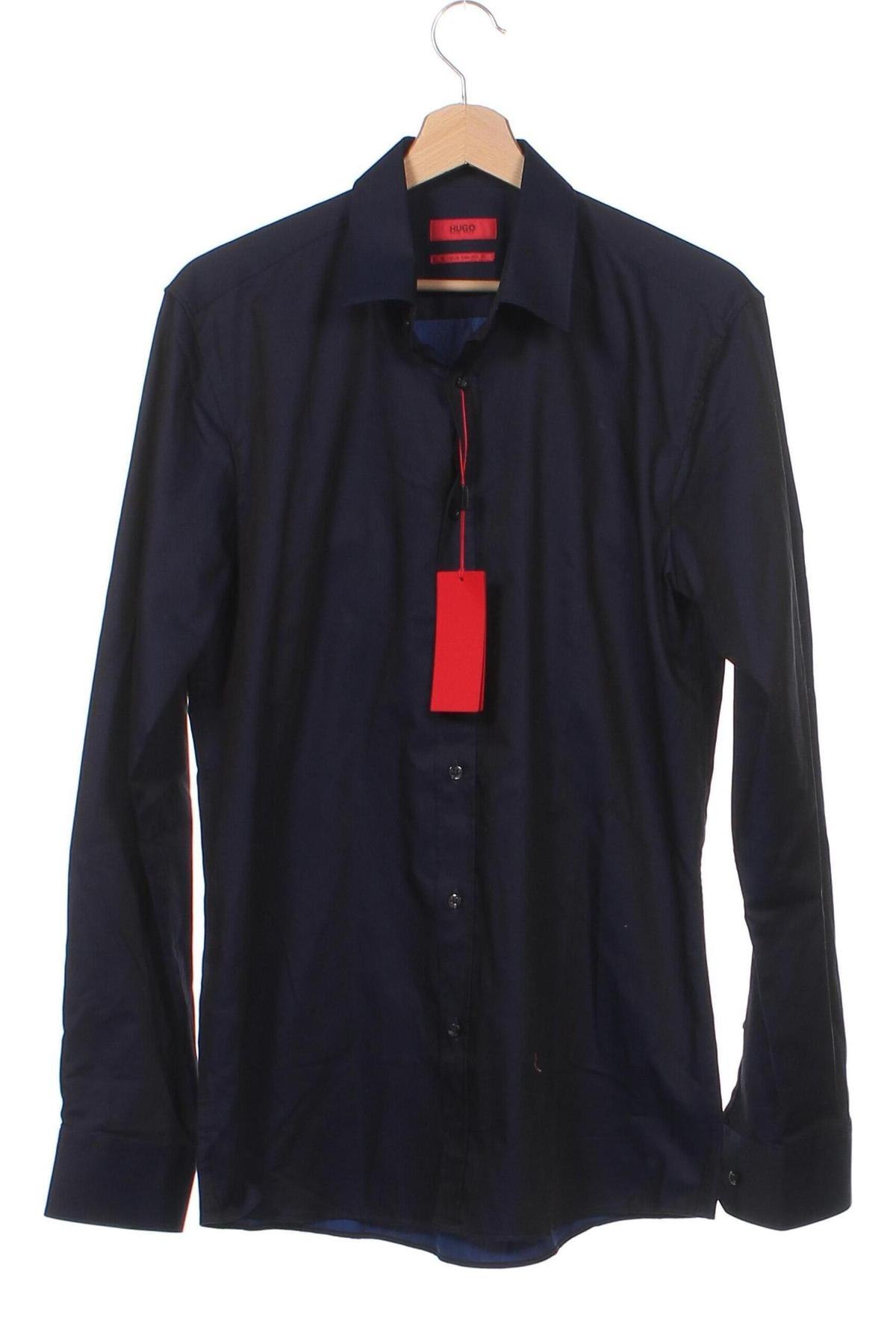 Ανδρικό πουκάμισο Hugo Boss, Μέγεθος M, Χρώμα Μπλέ, Τιμή 70,16 €